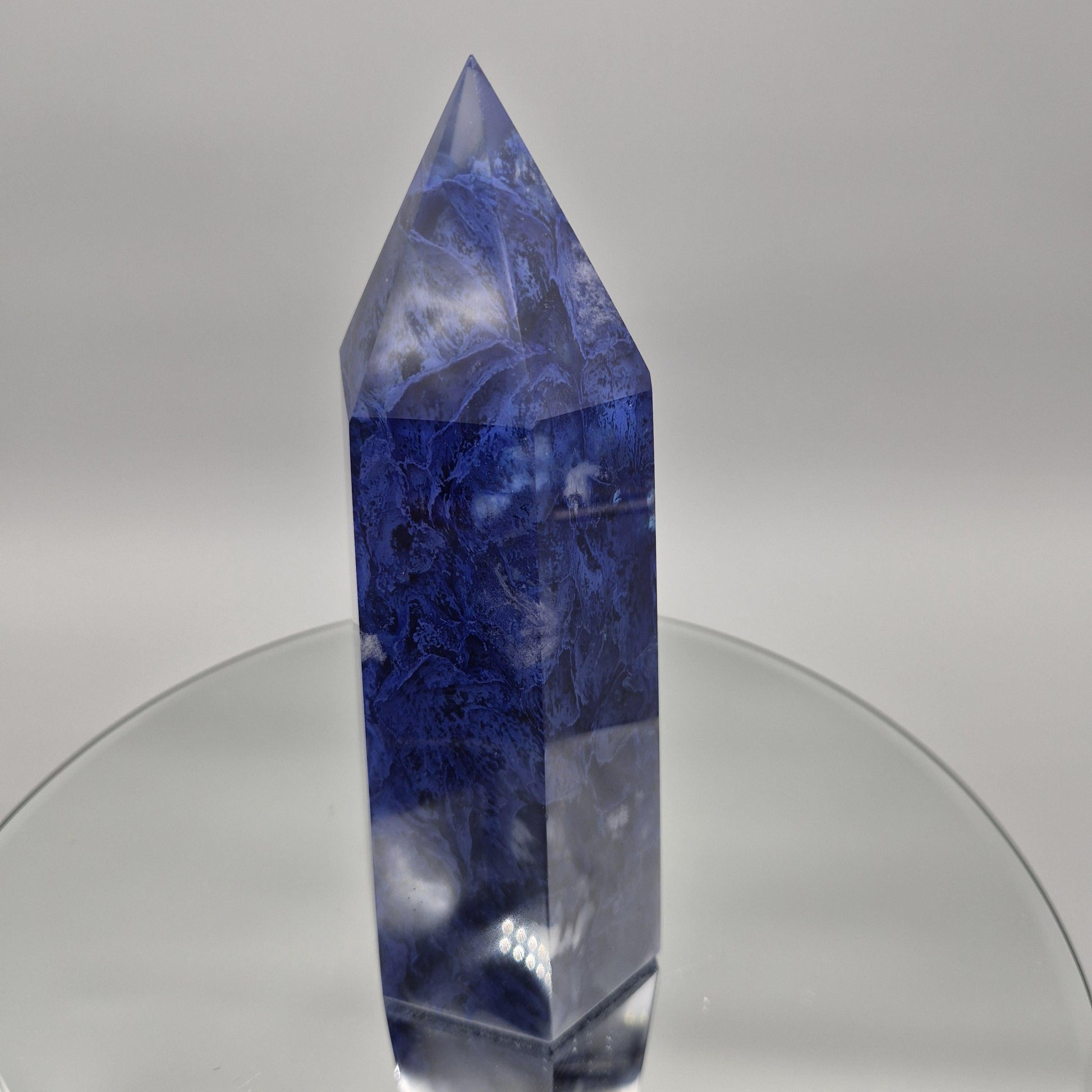 High Quality Blue Smelting Quartz Tower (Man-Made) – Also Known as Blue Goldstone Crystal Hoarder