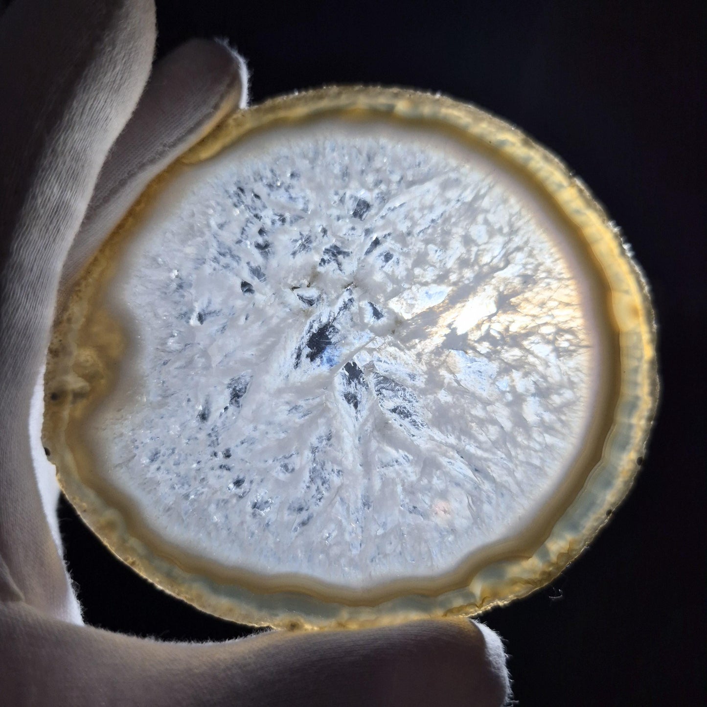 Set of 10 Agate Slices with Quartz | 2.43 lbs Total | 4in Natural Crystal Slices | Polished Gemstone Decor | Collector Grade Display Pieces Crystal Hoarder