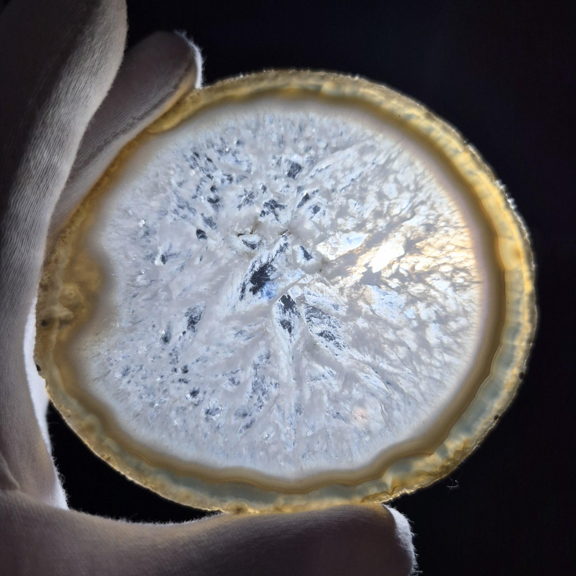 Set of 10 Agate Slices with Quartz | 2.43 lbs Total | 4in Natural Crystal Slices | Polished Gemstone Decor | Collector Grade Display Pieces Crystal Hoarder