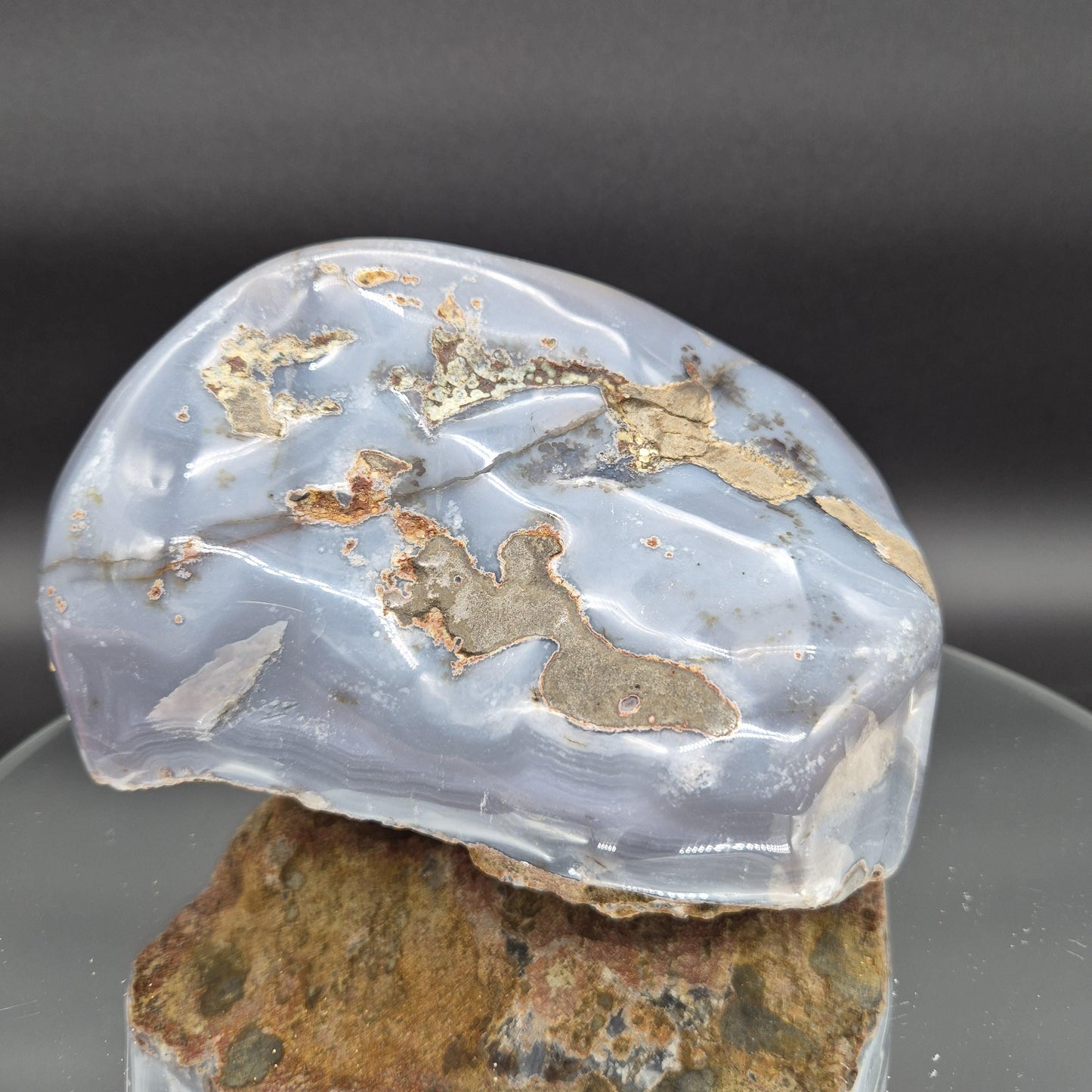 AAA Plus Rare Amethyst with Round Calcite and Baby Blue Banded Agate 8.16 lb 8x6x5 Collector Crystal Specimen Crystal Hoarder