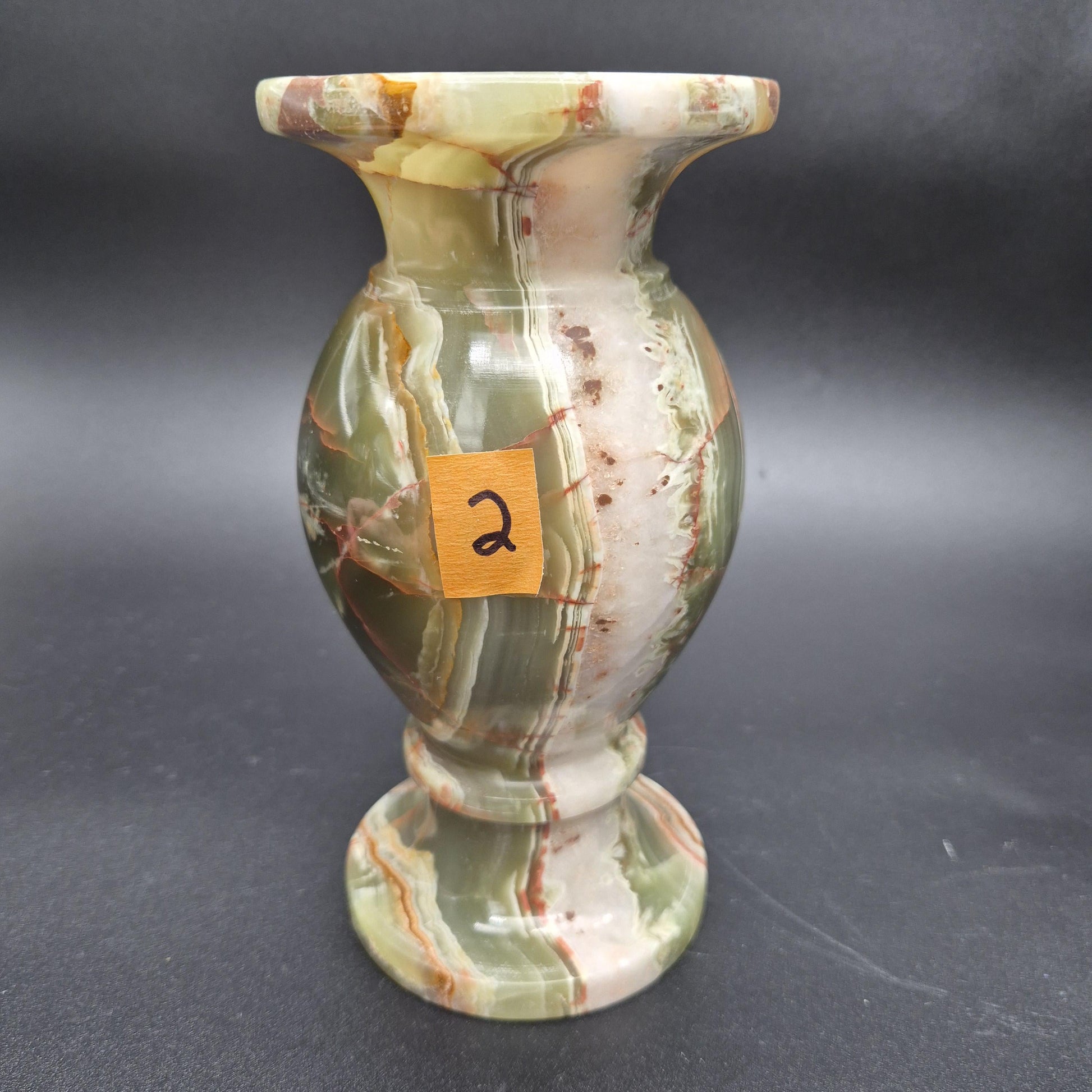 8 inch Polished Green Onyx Vase | Natural Stone Vase |  Hand Carved Onyx Vessel | Choose 1 of 2 | 4.5lbs Crystal Hoarder