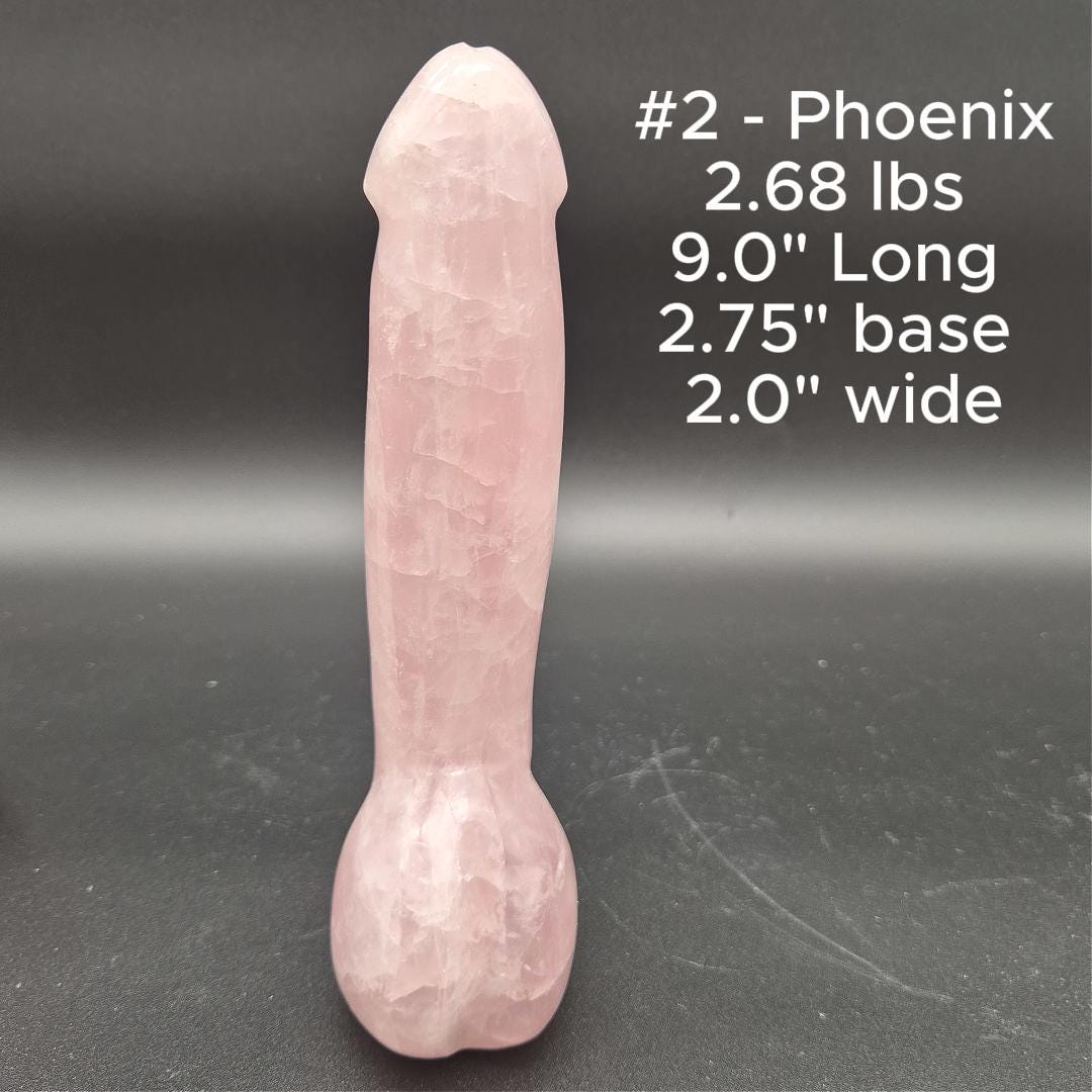 Hand Carved Rose Quartz Penis Sculpture Collection “Meet the P’s” | Pink Crystal Statement Decor | Unique Gift Idea Crystal Hoarder