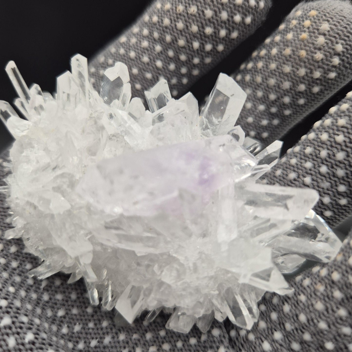 Rare AAA+ Double Terminated Phantom Amethyst Chrysanthemum Crystal Cluster | Natural Quartz Specimen | 4 oz Crystal Hoarder