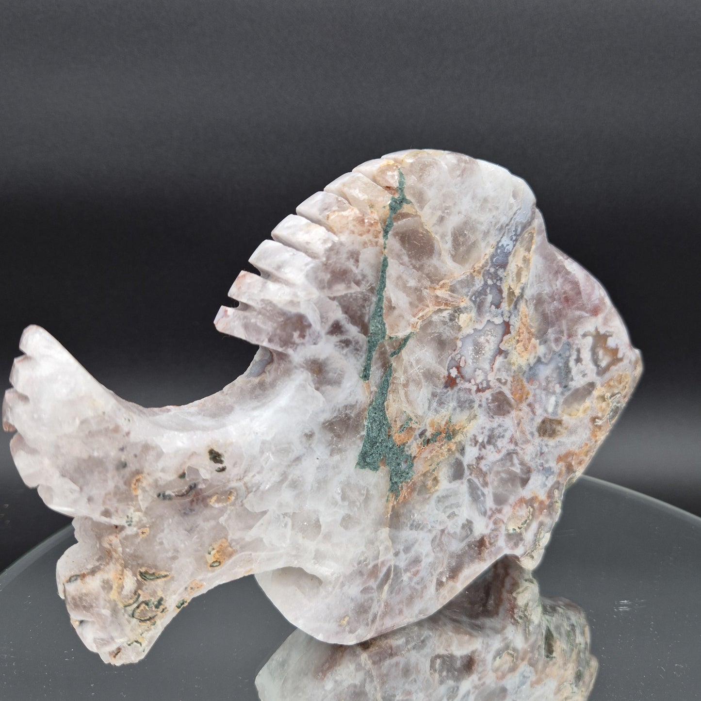 AAA+ Pink and Purple Amethyst Fish Polished Brazil - 8.5x5.5x1 - 2.89 lbs Crystal Hoarder