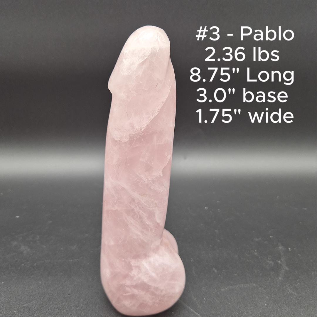 Hand Carved Rose Quartz Penis Sculpture Collection “Meet the P’s” | Pink Crystal Statement Decor | Unique Gift Idea Crystal Hoarder