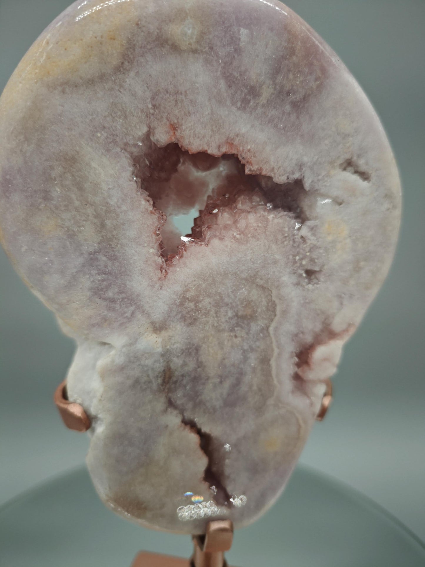 Druzy Pink Amethyst Slab - Brazilian Pink Amethyst Crystal Display - Natural Sparkling Crystal - 10.5 x 5in - 2.47 lbs Crystal Hoarder