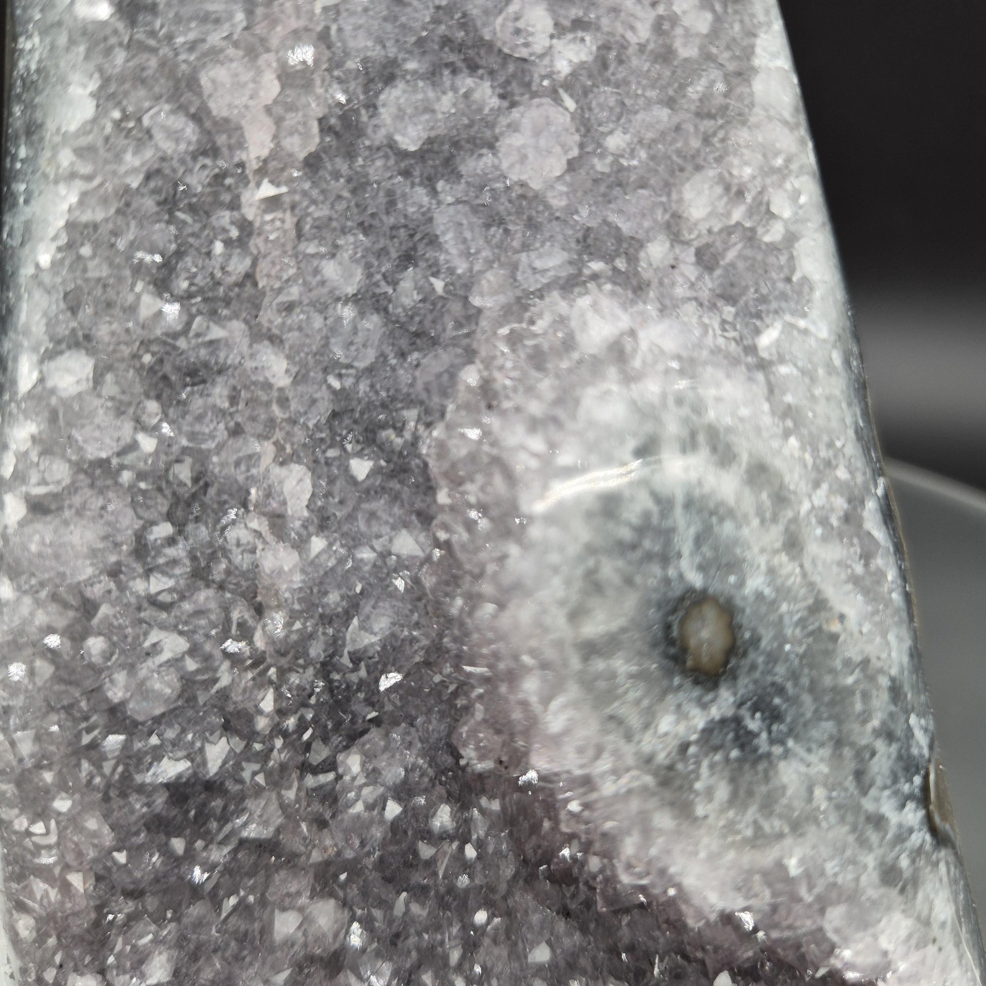 AAA+ Uruguay Lavender Amethyst Cathedral with Stalactite Eye - 3.8 lbs - 6.5 x 4.5in -  Druzy Quartz Crystal Hoarder