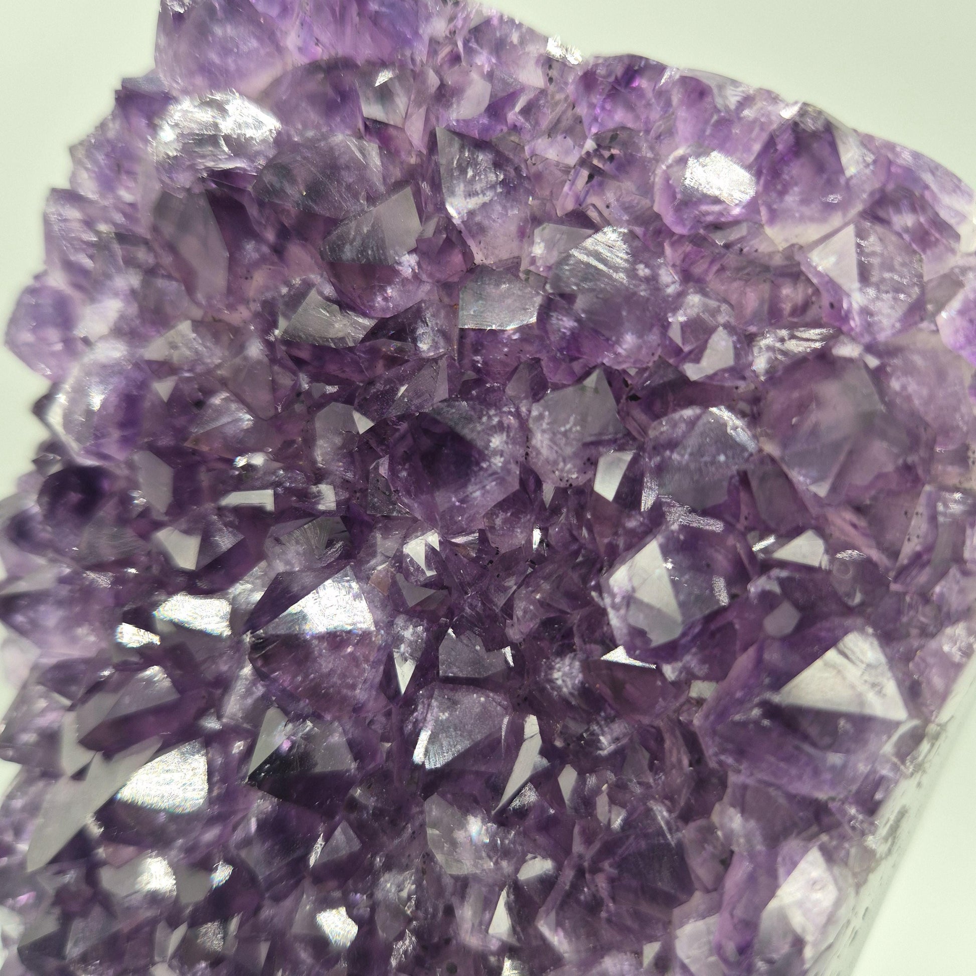 AAA+ Dark Amethyst & Blue Agate Freeform on Stand | Collector Grade Uruguayan Amethyst | Deep Purple Crystal Specimen | Luxury Crystal Decor Crystal Hoarder
