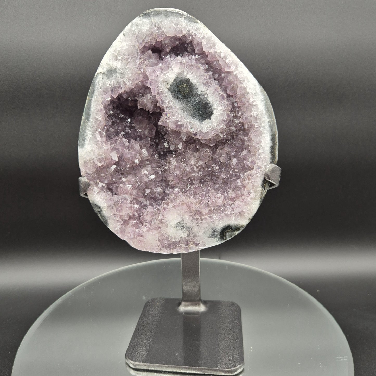 AAA+ Uruguay Amethyst Freeform with Stalactite Eye - 5.7 lbs - 11 x 6in - Druzy Quartz - One of a Kind Statement Piece Crystal Hoarder