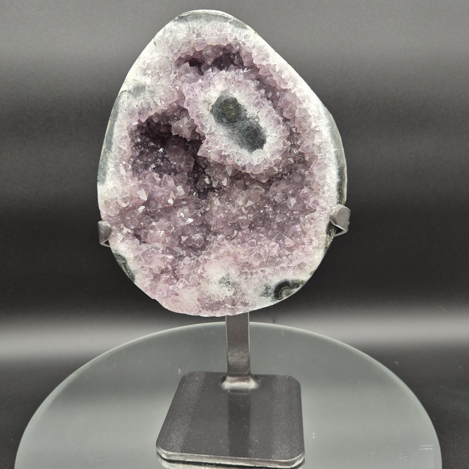 AAA+ Uruguay Amethyst Freeform with Stalactite Eye - 5.7 lbs - 11 x 6in - Druzy Quartz - One of a Kind Statement Piece Crystal Hoarder