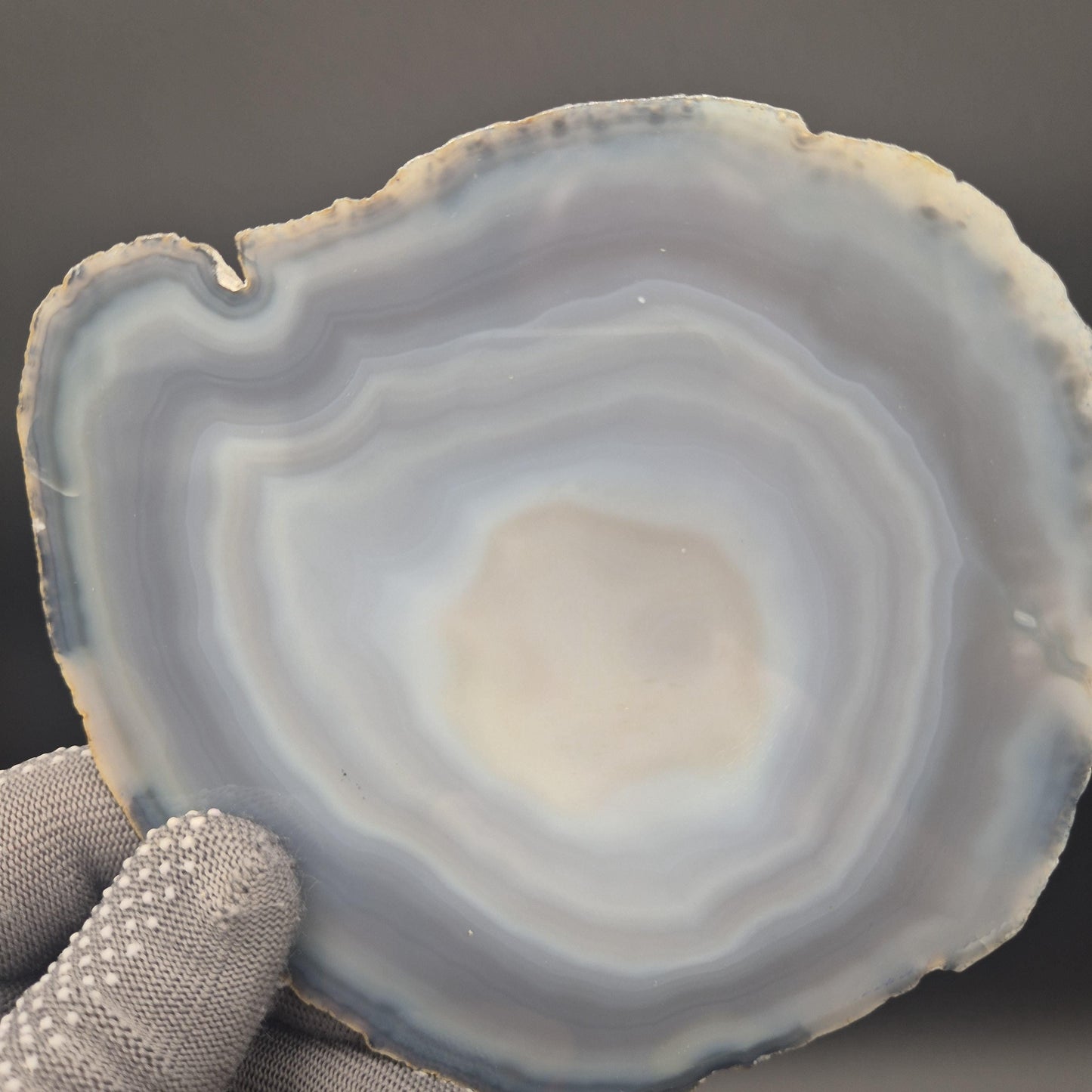 Natural Agate Slices - Set of 3 | 5.5in & 6in Large Translucent Quartz | Polished Crystal Decor | 1.33 lbs Crystal Hoarder