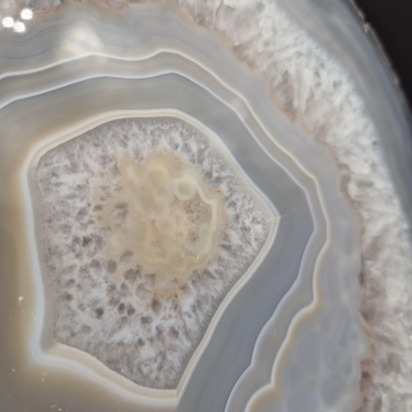 AAA+ Blue Banded Agate Slab Brazil 10.5x8.5x1 5.85 lbs Crystal Hoarder