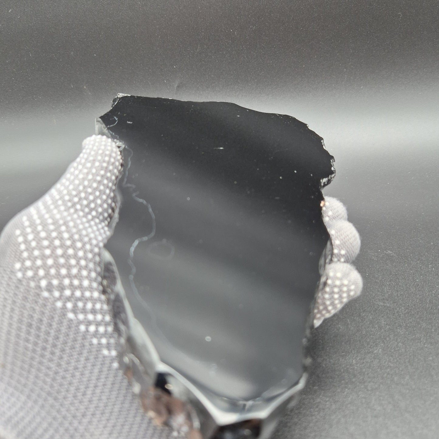 Black Obsidian Scrying Mirror 9x5 inch | Live Edge Polished Volcanic Glass Divination Mirror | 1.5 lbs Crystal Hoarder