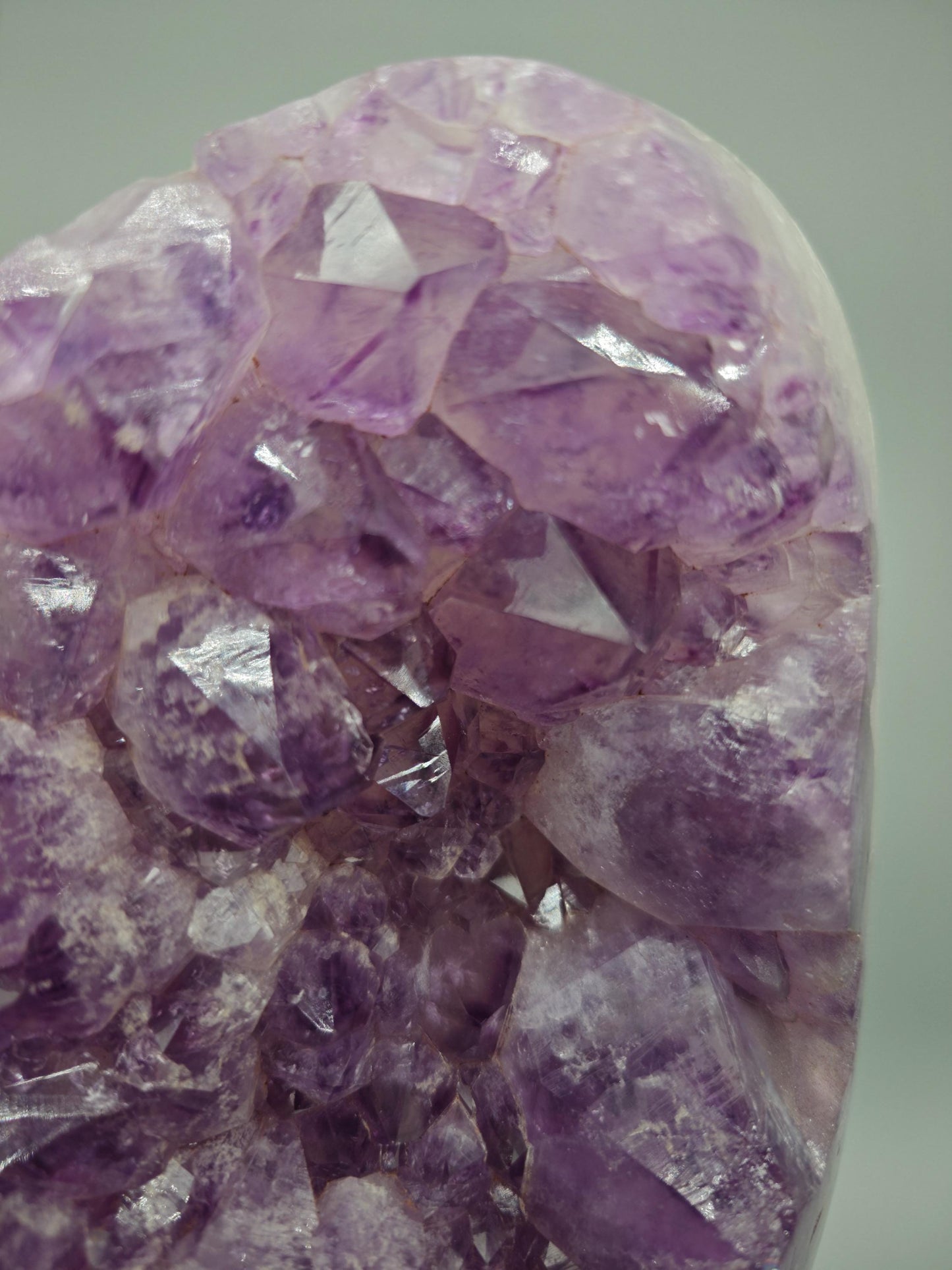 Large Polished Amethyst Cluster on Stand - Brazilian Amethyst Crystal Display - 10.5in Statement Piece - 6.41 lbs Crystal Hoarder