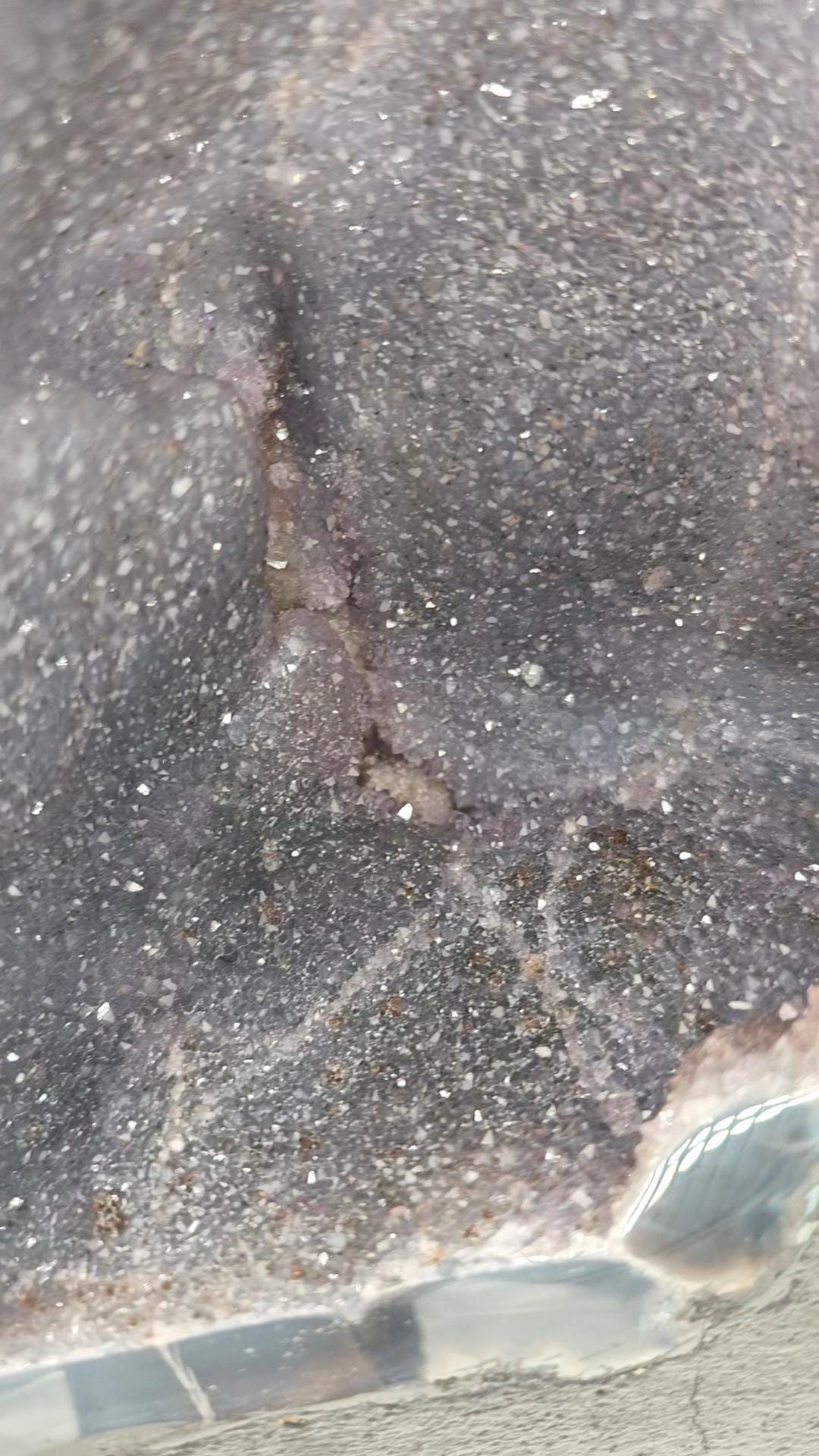 Sparkly Blue Galaxy Druzy Amethyst Geode Cathedral - Brazilian Blue Agate & Amethyst - 12.23 lbs Crystal Hoarder