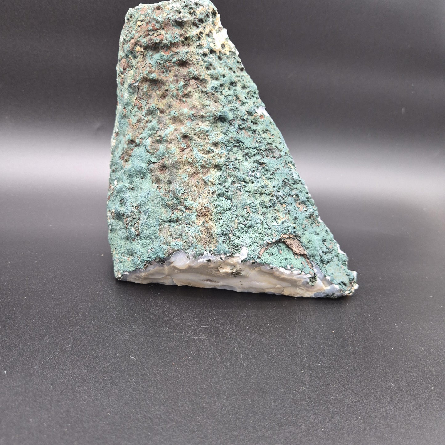 Druzy Amethyst Blue and Tan Agate Cut Base Natural Back Brazil 3.42 lbs Crystal Hoarder