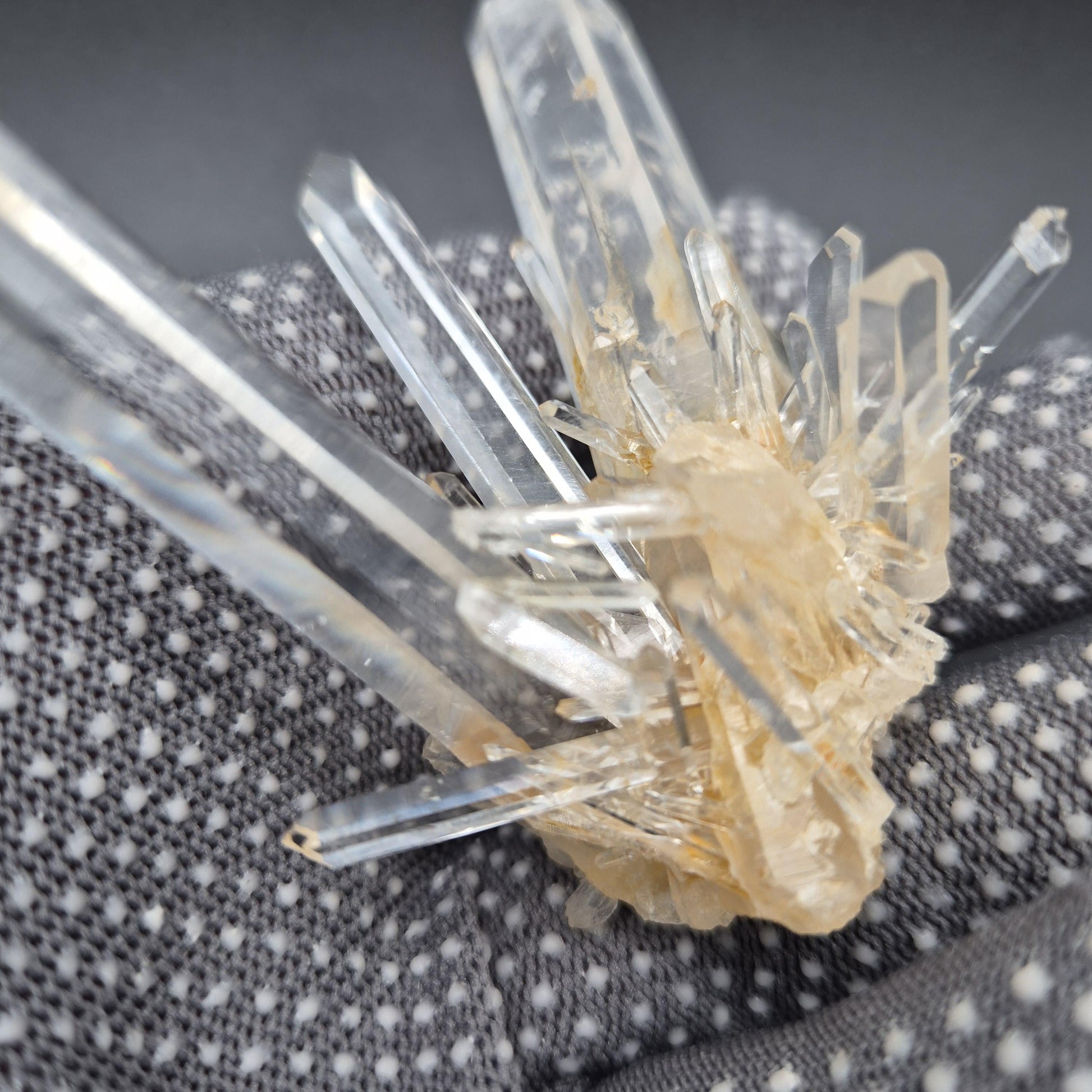 Rare AAA+ DNA Blue Smoke Golden Healer Needle Lemurian Quartz Cluster | Fully Crystallized | Colombia | 2.08 oz Crystal Hoarder