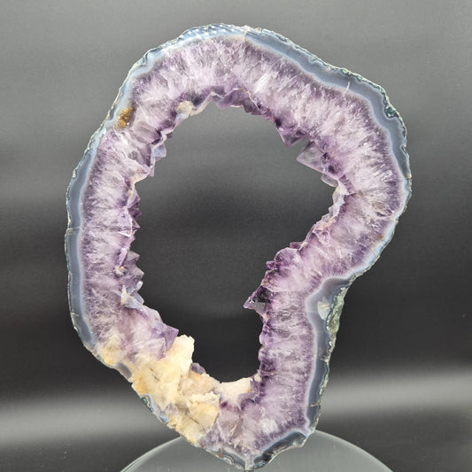 AAA+ Amethyst Portal with UV Reactive Calcite Brazil 16x10x1.5 7.16 lbs Crystal Hoarder