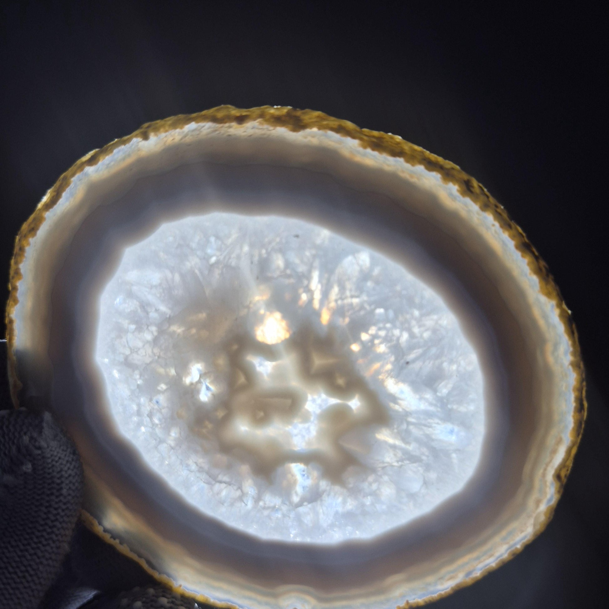 Set of 10 Translucent Agate Slices - 4in Round | One Amethyst Druzy | Natural Quartz | 2.45 lbs Crystal Hoarder