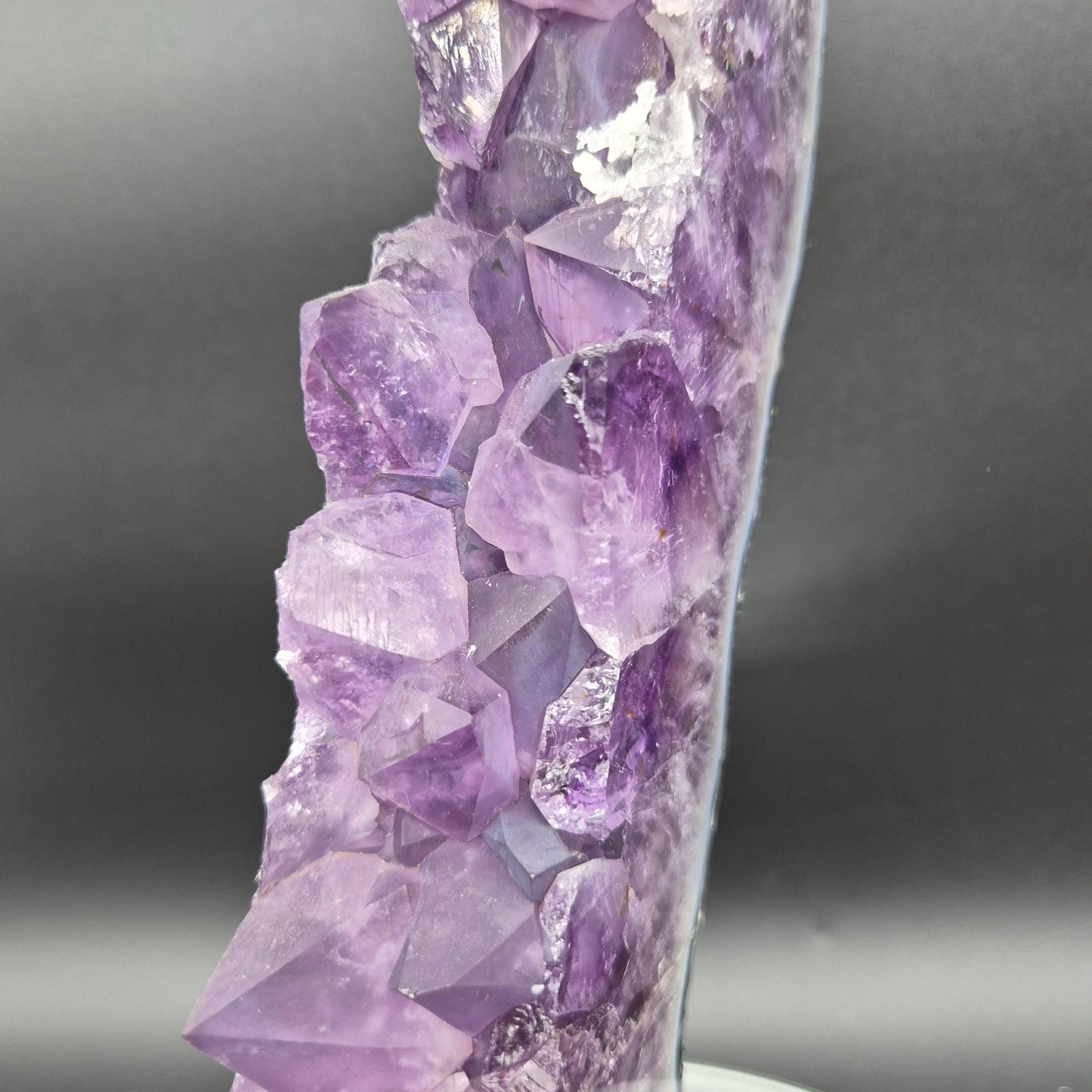 Amethyst Portal with Calcite Large Brazilian Crystal Slab 8.59 lb 17x11x1.5 Statement Display Piece Crystal Hoarder