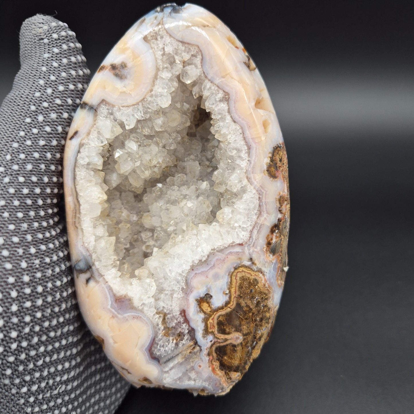 Super Rare Light Citrine Quartz Pink Blue Purple Black Agate Uruguay 1.14 lbs Crystal Hoarder
