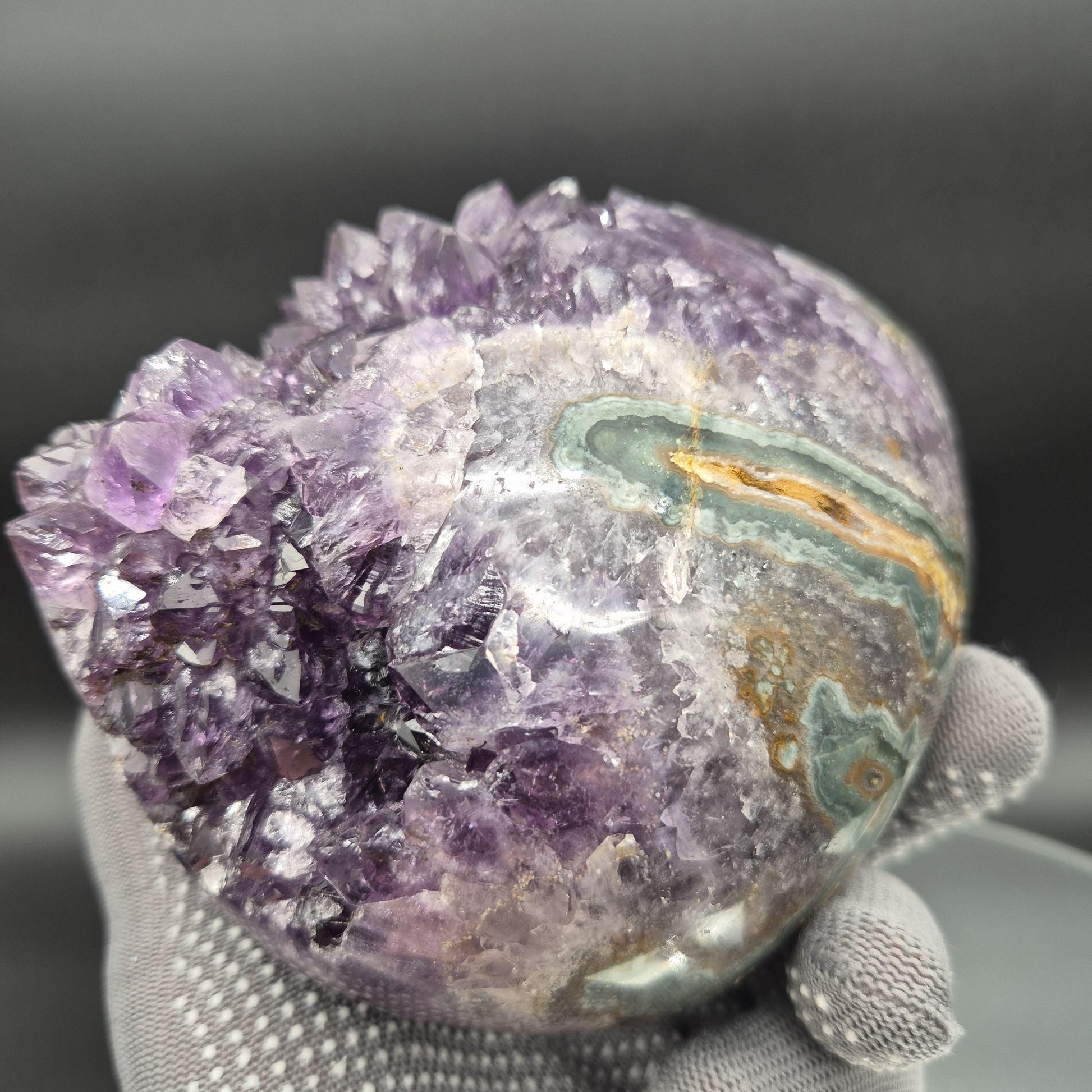 AAA+ Huge Amethyst Egg - Uruguay 5.17 lbs, 4.5 x 5in Crystal Hoarder