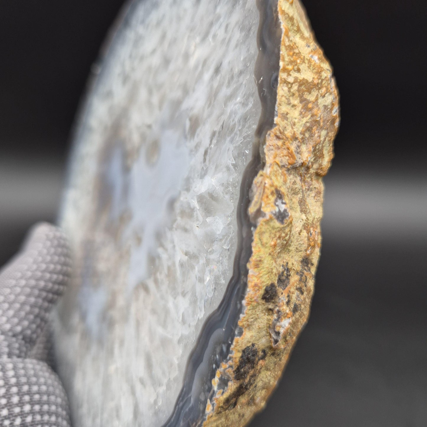 Quartz with Blue Agate Slab from Brazil 2.8 lbs Crystal Hoarder Crystal Hoarder