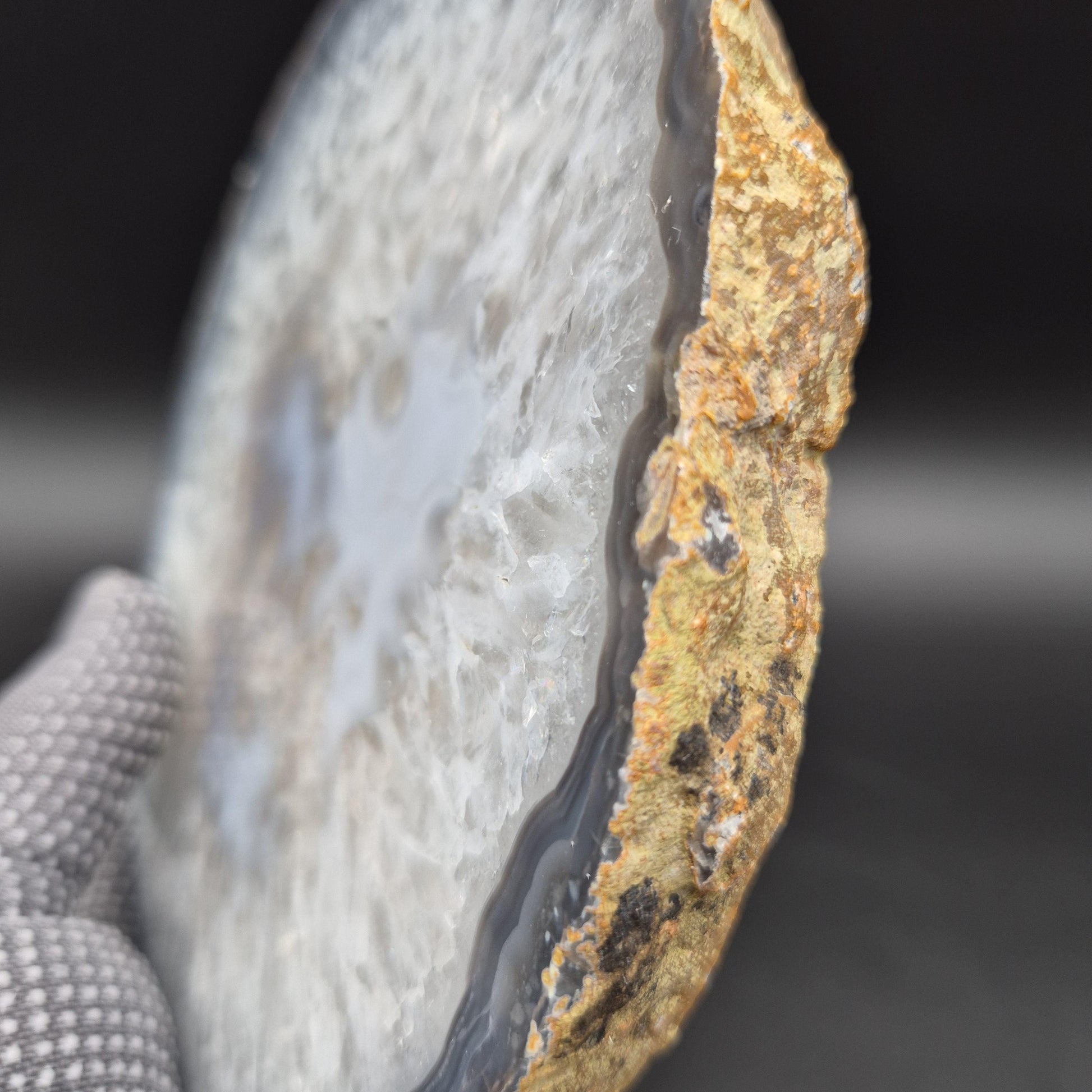 Quartz with Blue Agate Slab from Brazil 2.8 lbs Crystal Hoarder Crystal Hoarder