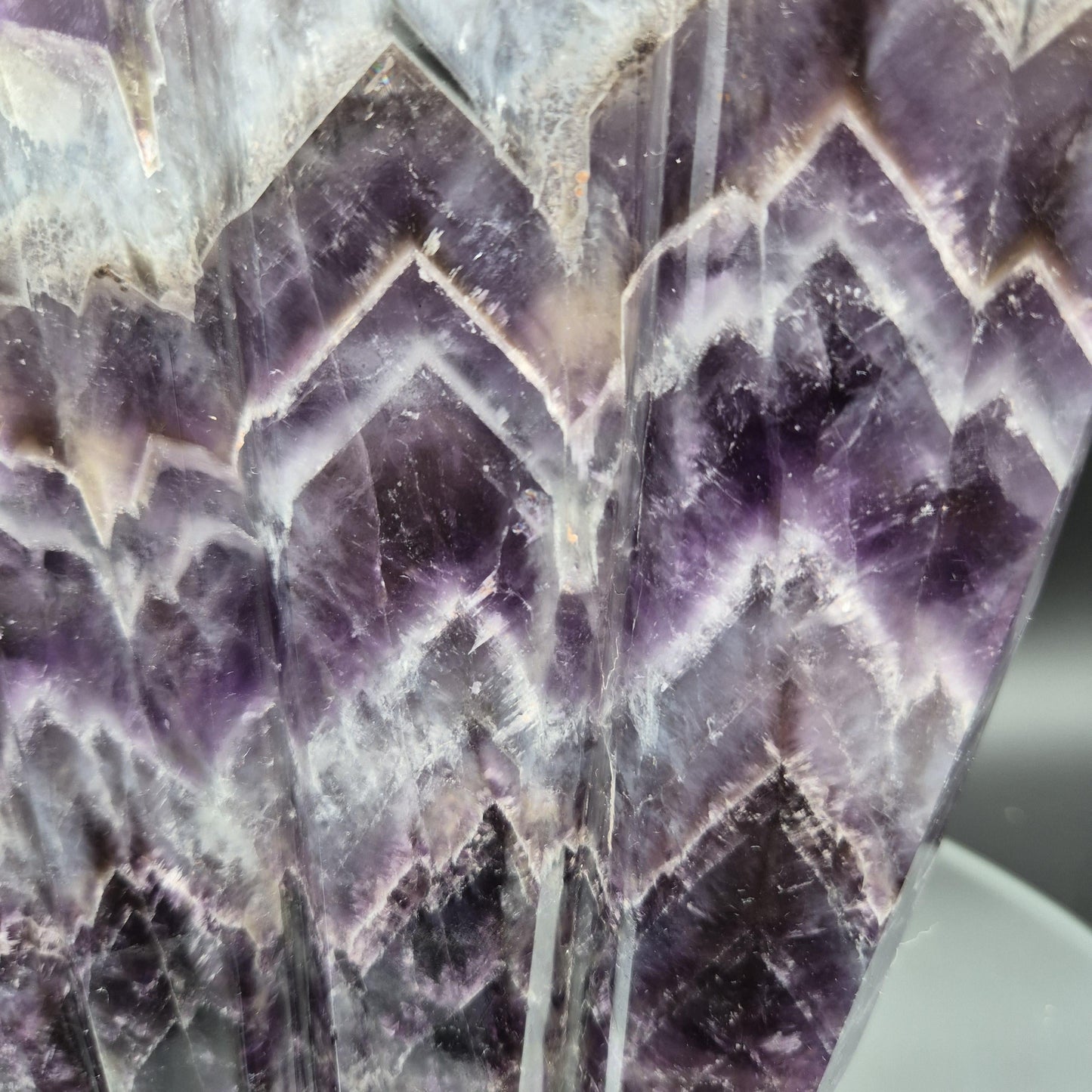 AAA+ Dream Chevron Amethyst 6-Point Adjoined Tower - 5.32 lbs - 9 x 8.5in - Rare One of a Kind Crystal Formation Crystal Hoarder
