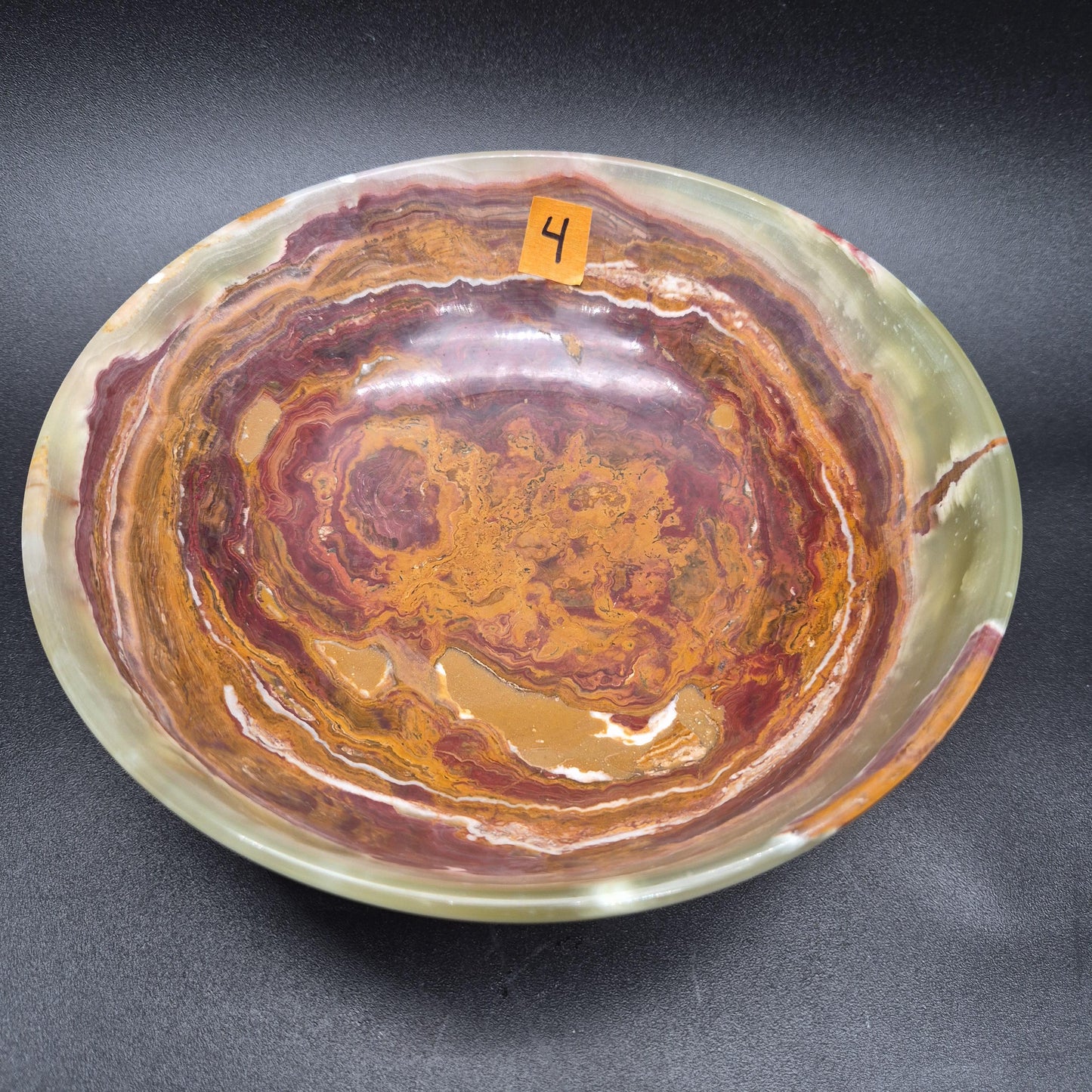 8 inch Polished Green Onyx Bowl | Natural Stone Crystal Dish | 2.5 inch Tall | 1.5 lbs | Choose 1 of 4 Crystal Hoarder