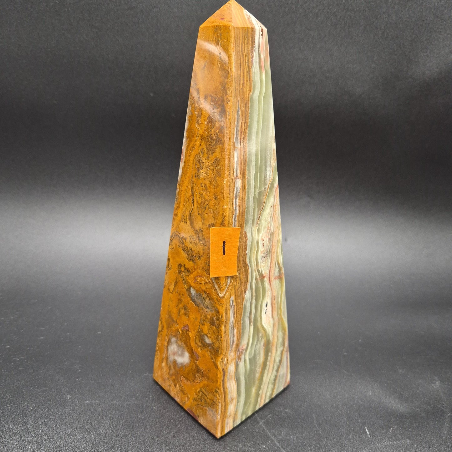 10 inch Polished Green Onyx Tower | Natural Onyx Crystal Point | Green Stone Decor | 4 Available | 4.5lbs