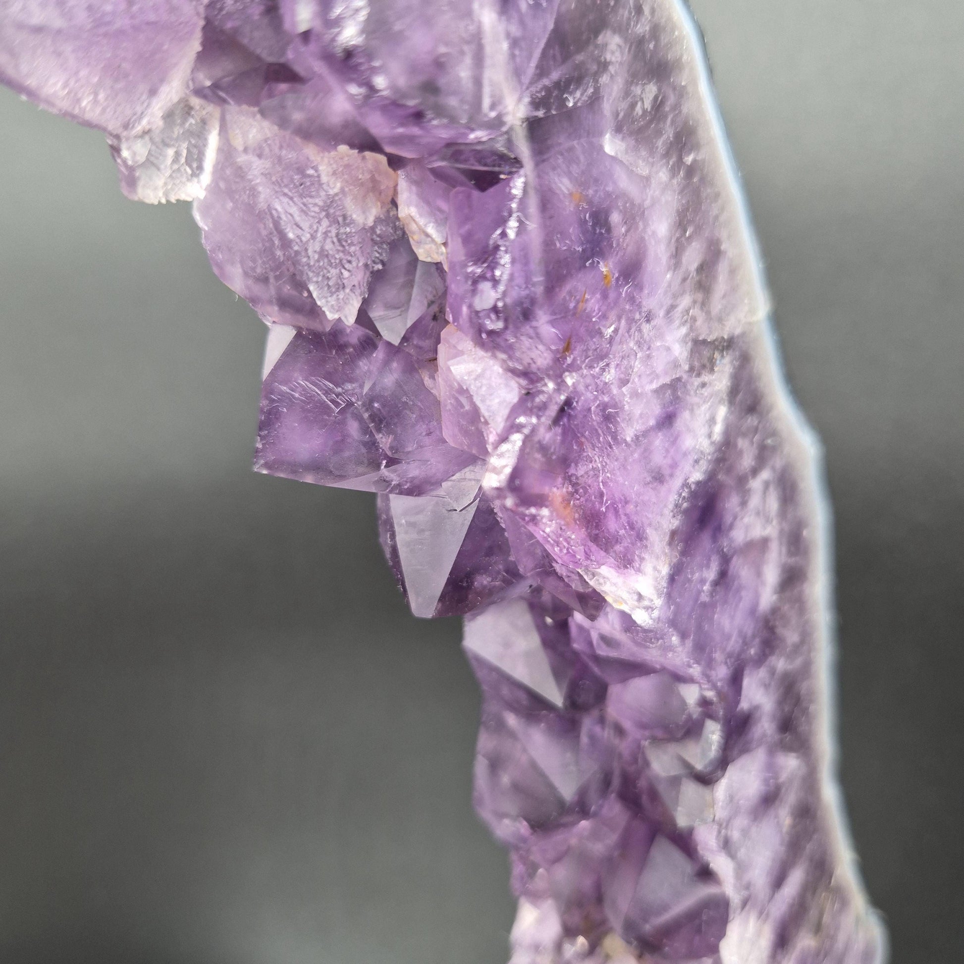 Amethyst Portal with Calcite Large Brazilian Crystal Slab 8.59 lb 17x11x1.5 Statement Display Piece Crystal Hoarder