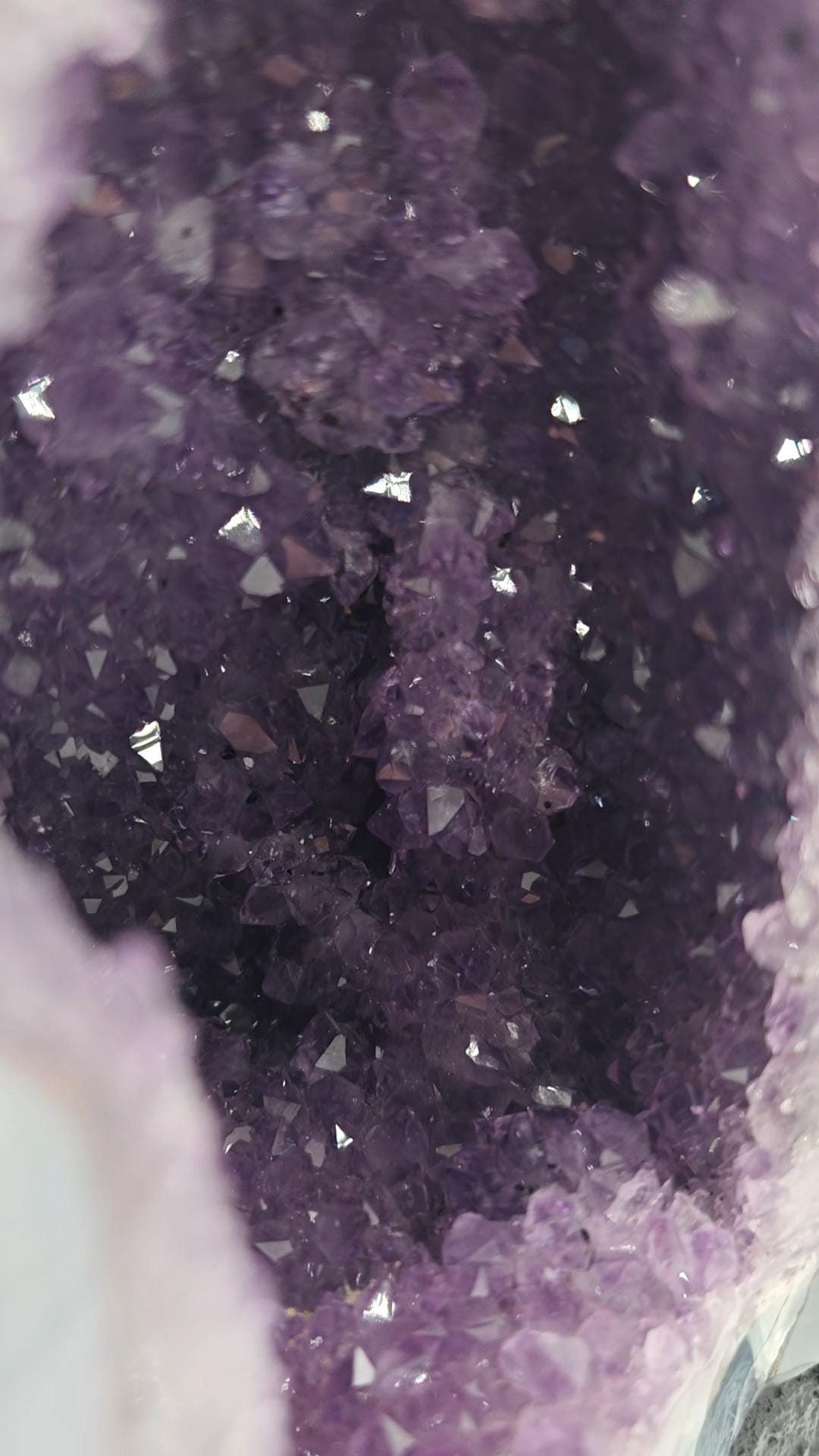 AAA+ Twisting Amethyst Cathedral with Blue Banded Agate Druzy - Brazilian Amethyst Geode - 11.93 lbs Crystal Hoarder
