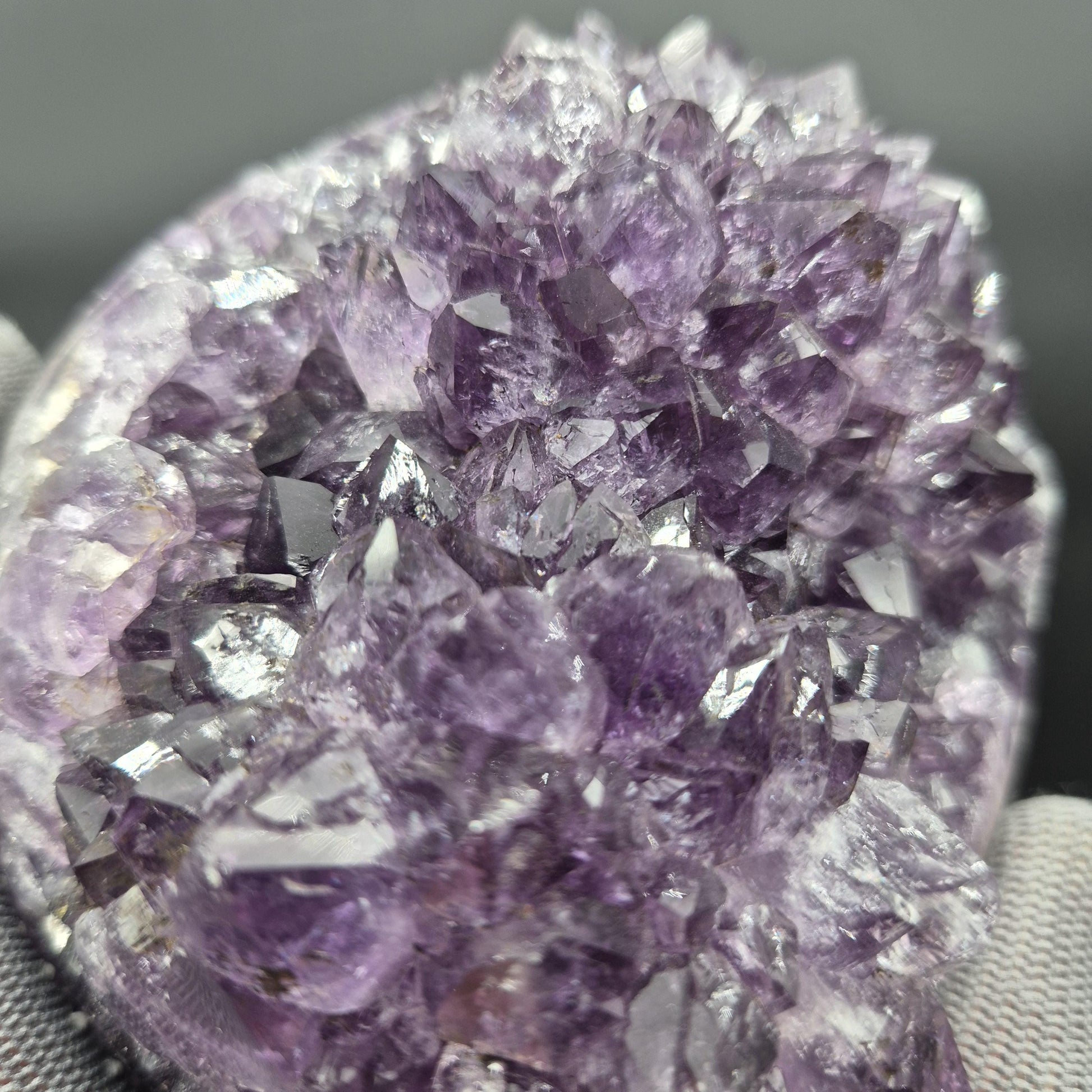 AAA+ Huge Amethyst Egg - Uruguay 5.17 lbs, 4.5 x 5in Crystal Hoarder