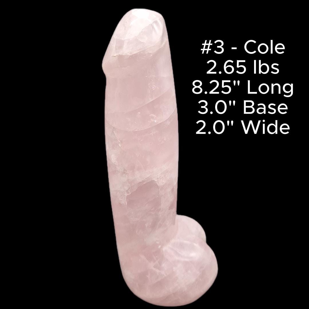 Rose Quartz Penis Sculpture Set | Hand Carved Crystal Collection | Funny Gift | Pink Crystal Decor | Meet the C’s Series Crystal Hoarder