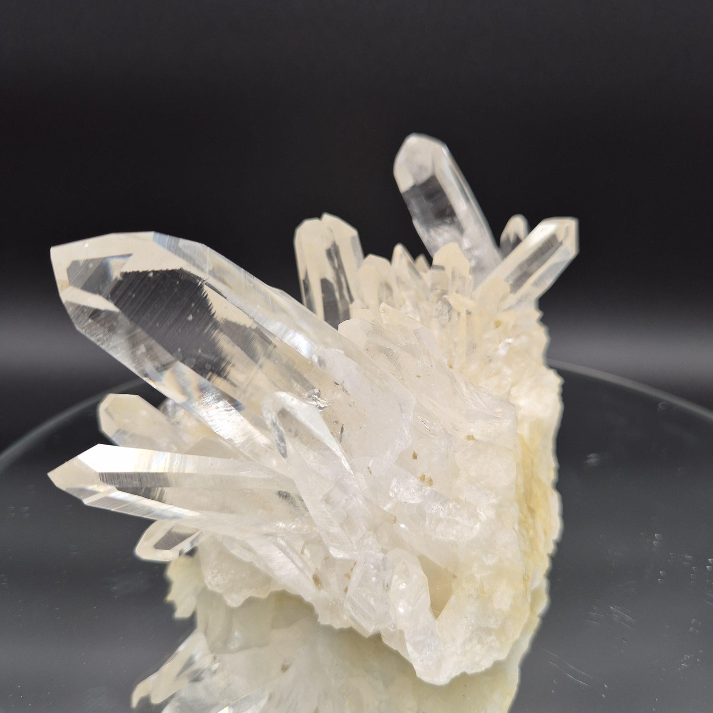 Museum Grade AAA+ Golden Healer Water Clear Lemurian Quartz Cluster 7x4x4 2.91 lbs Colombia Crystal Hoarder
