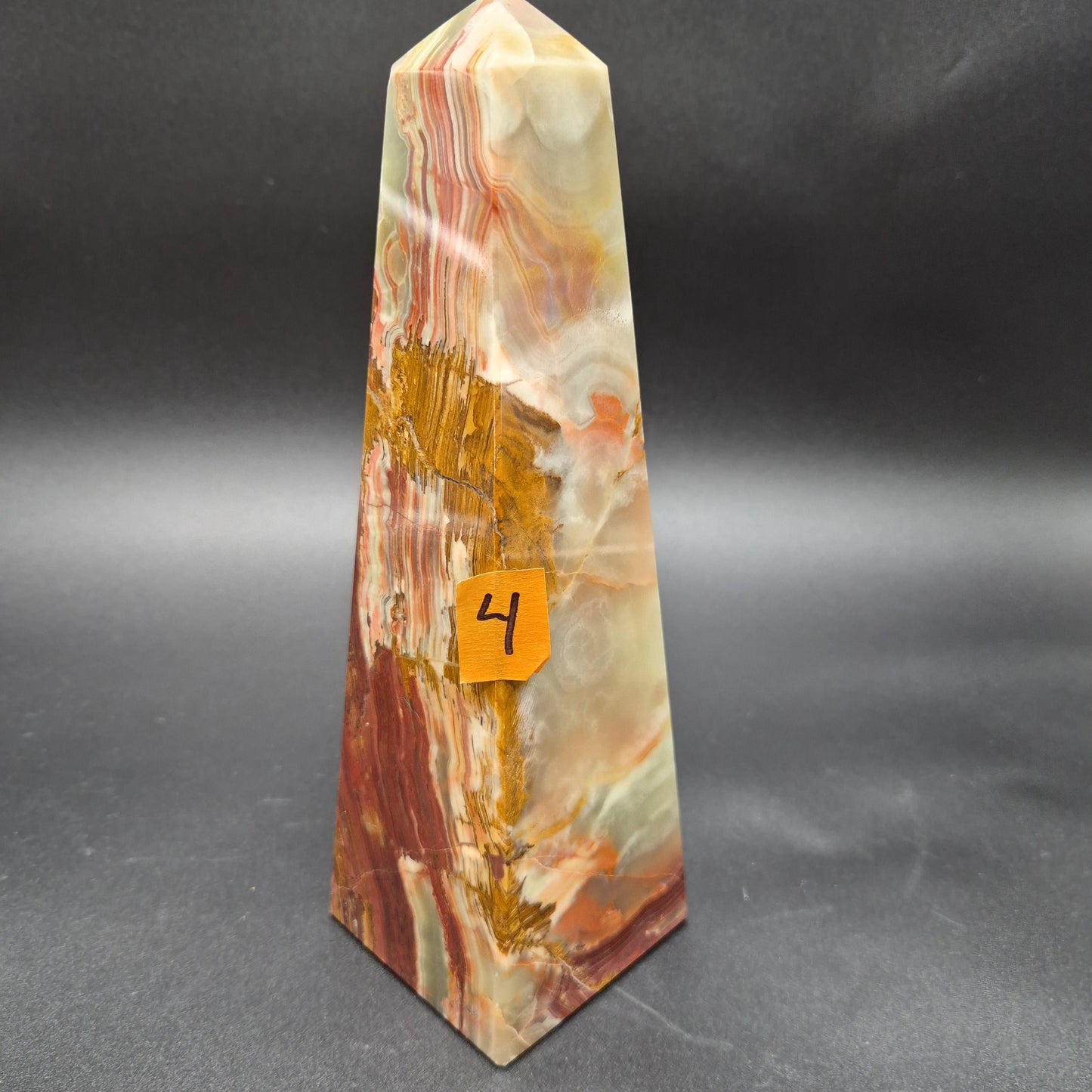 10 inch Polished Green Onyx Tower | Natural Onyx Crystal Point | Green Stone Decor | 4 Available | 4.5lbs Crystal Hoarder