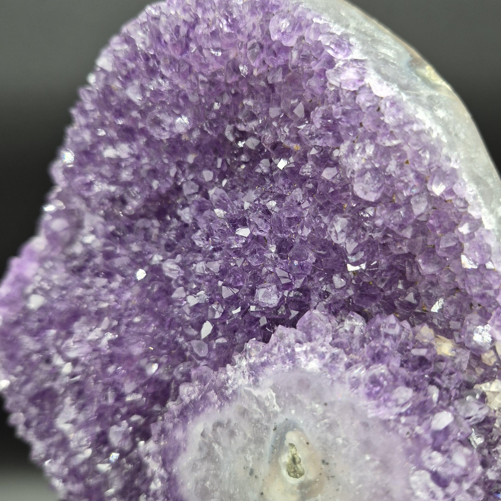 AAA+ Uruguay Amethyst with Stalactite Eye - 7.1 lbs - 12.5 x 6.5in - Rare Druzy Quartz Cathedral - One of a Kind Statement Piece Crystal Hoarder