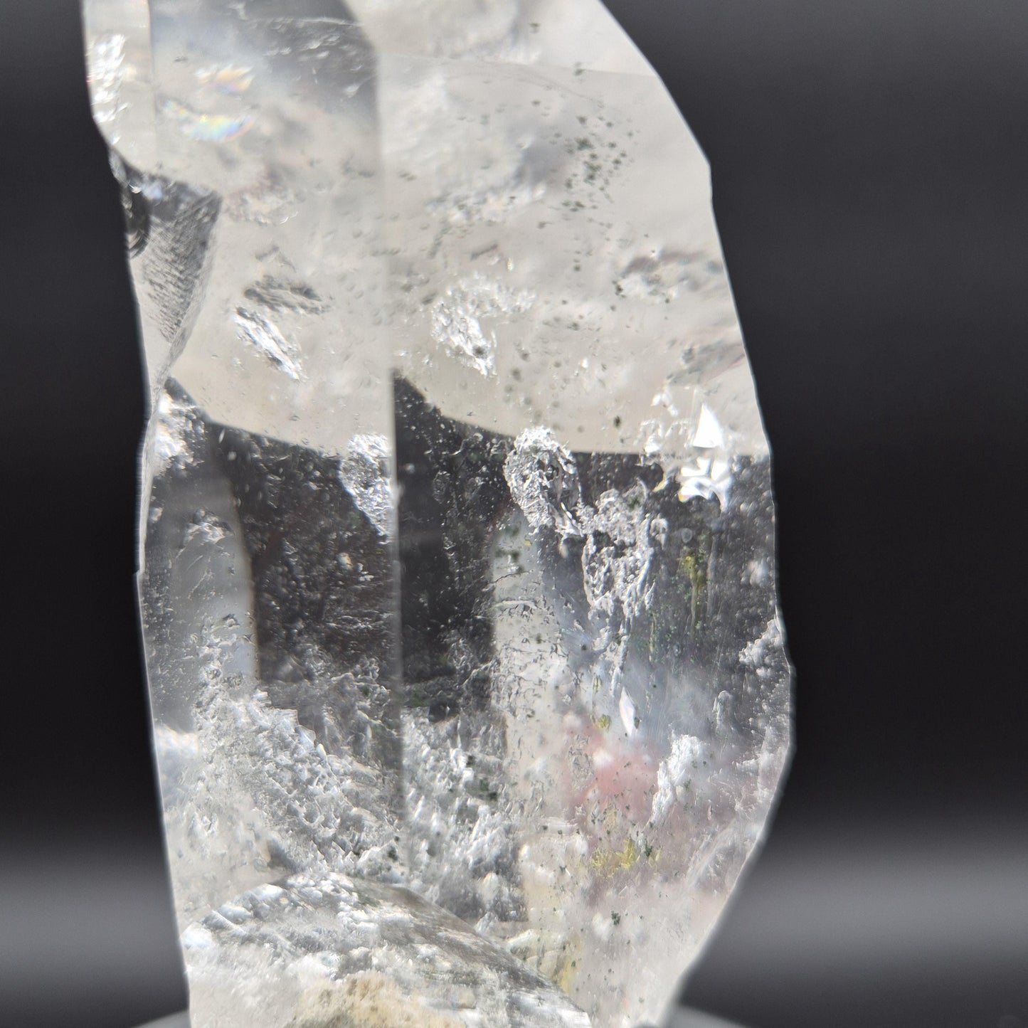 AAA+ Water Clear Lemurian Quartz - Record Keeper - Strawberry - Golden Healer - Rainbows - 2.64 lbs - 9.5 x 3in - Rare One of a Kind Crystal Hoarder
