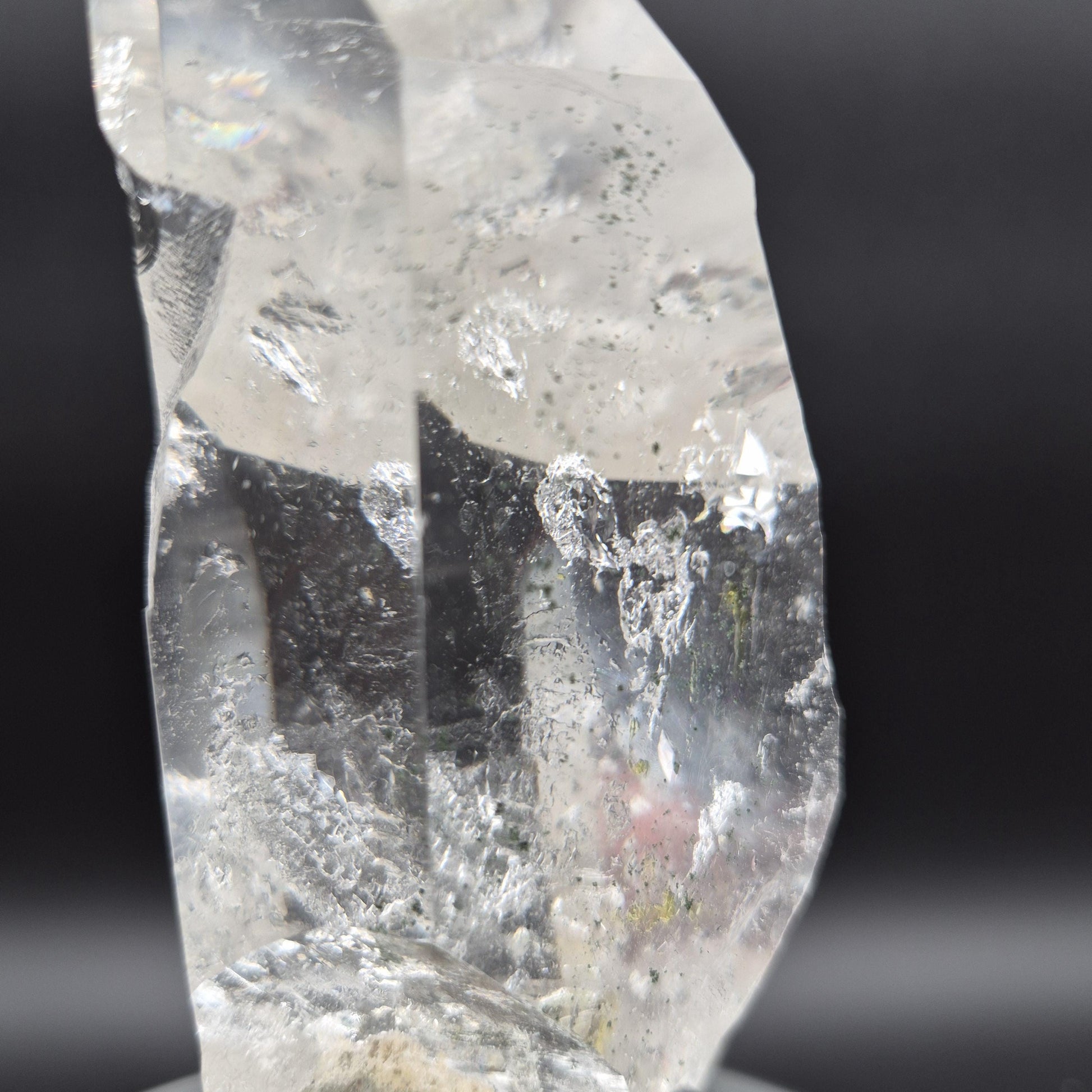 AAA+ Water Clear Lemurian Quartz - Record Keeper - Strawberry - Golden Healer - Rainbows - 2.64 lbs - 9.5 x 3in - Rare One of a Kind Crystal Hoarder
