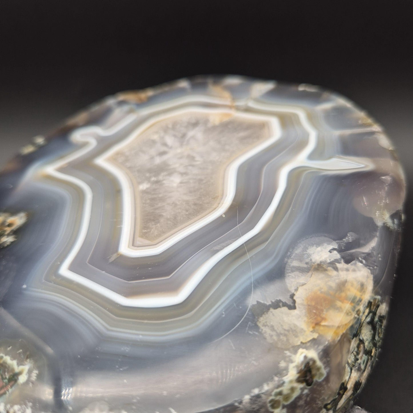 AAA+ Quartz with Blue Banded Agate Fully Polished Uruguay 4 lbs Crystal Hoarder Crystal Hoarder