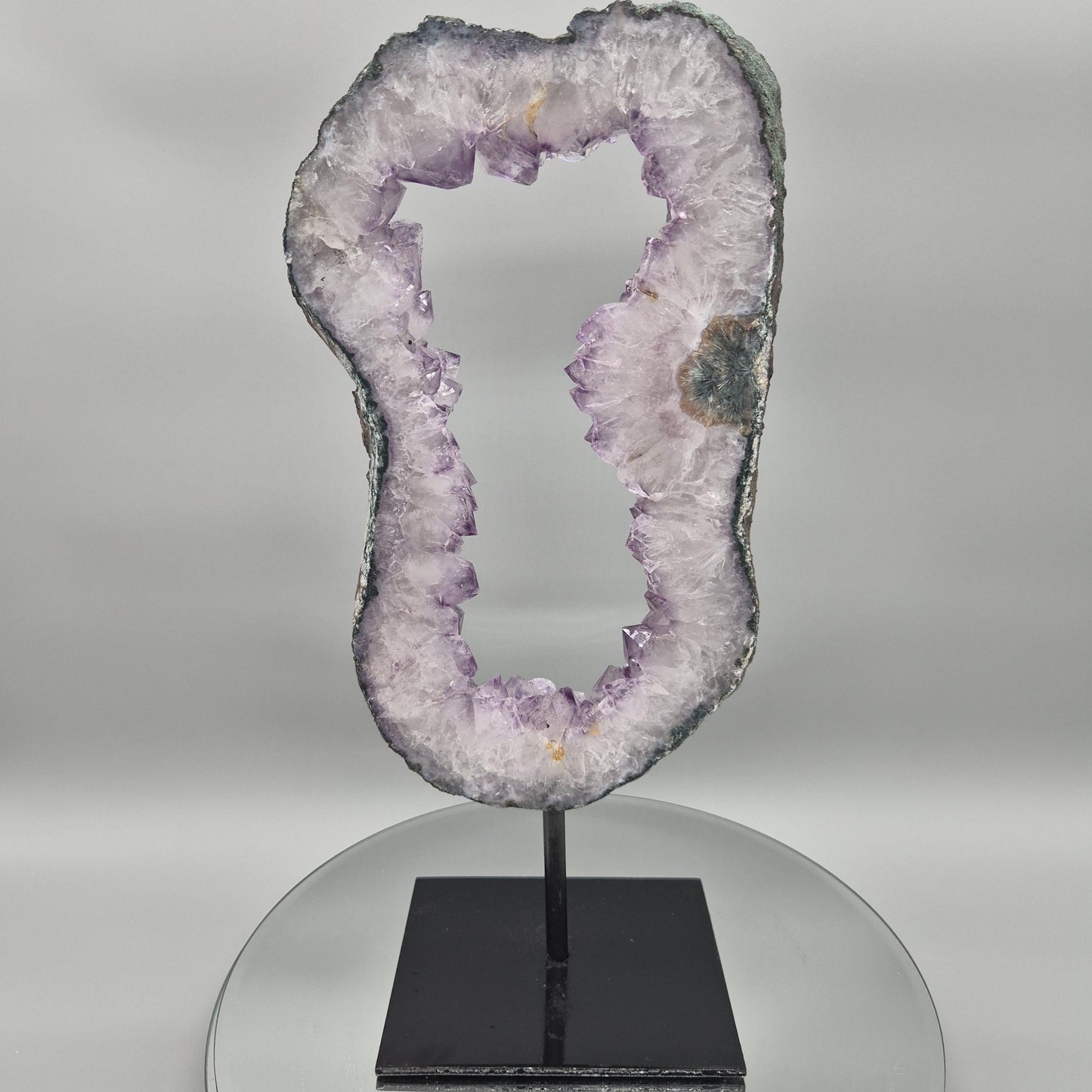 Amethyst Portal from Brazil - 15in Tall Natural Amethyst Crystal Portal  with Stalactite Flower Formation  5.45 lb Crystal Hoarder