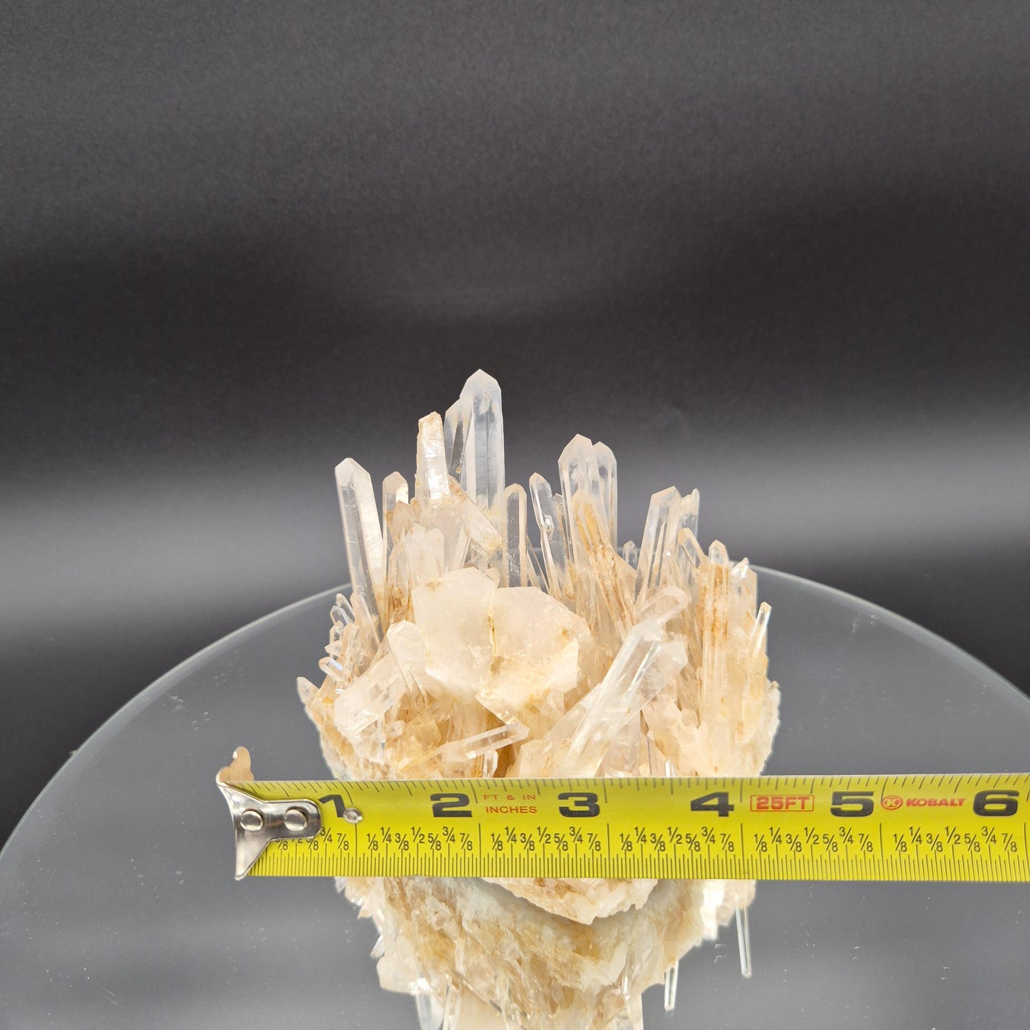 AAA+ Blue Smoke Golden Healer Starburst Lemurian Needle Cluster - Colombia 1.7 lbs, 5 x 4in Crystal Hoarder