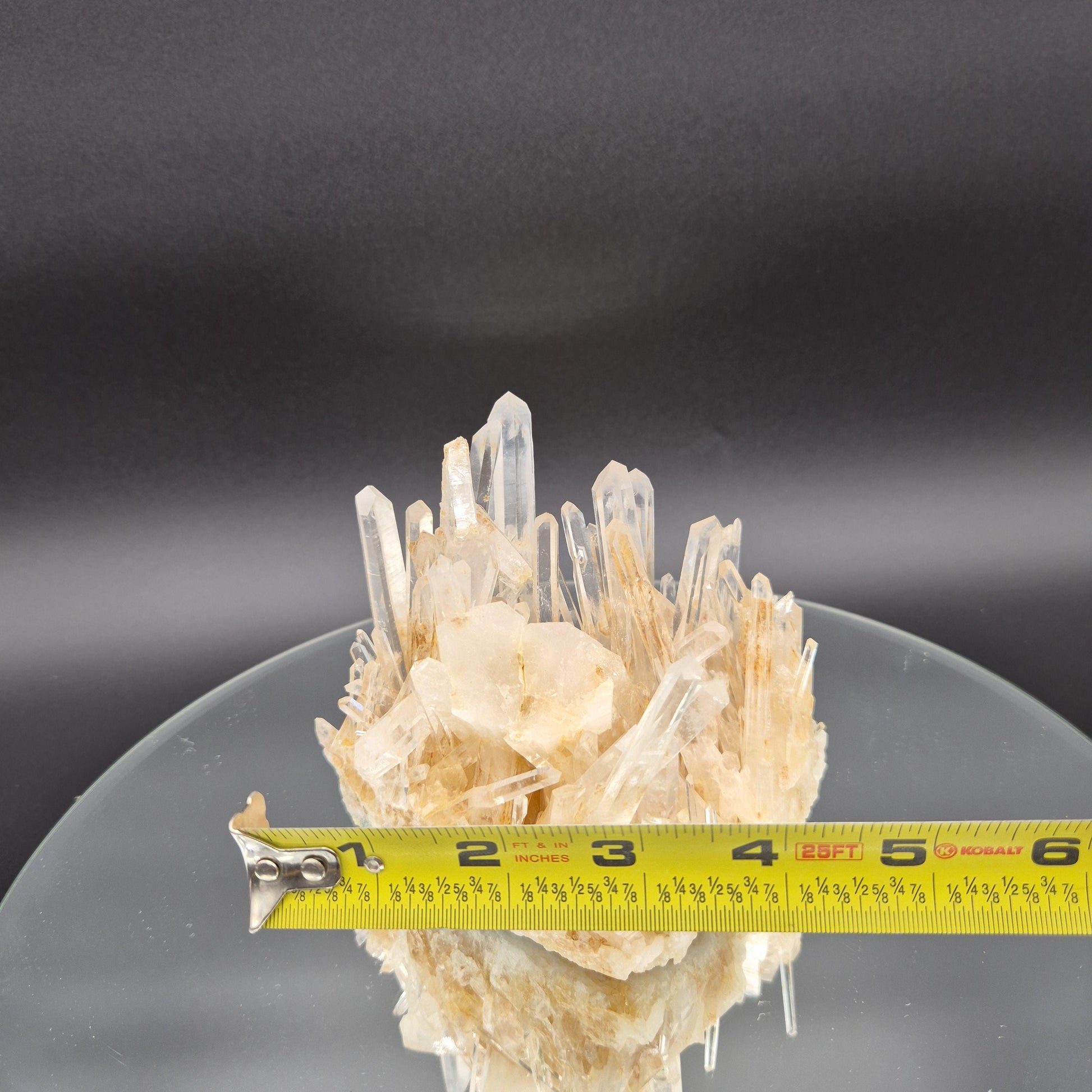 AAA+ Blue Smoke Golden Healer Starburst Lemurian Needle Cluster - Colombia 1.7 lbs, 5 x 4in Crystal Hoarder