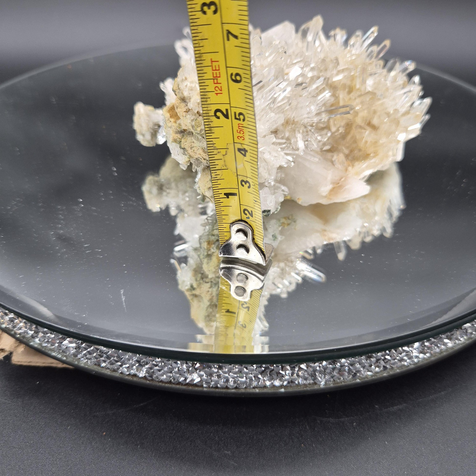 AAA+ Museum Quality Lemurian Quartz Cluster with Chlorite, Golden Healer & Double Terminated Tantric Point | 1.47 lbs Crystal Hoarder