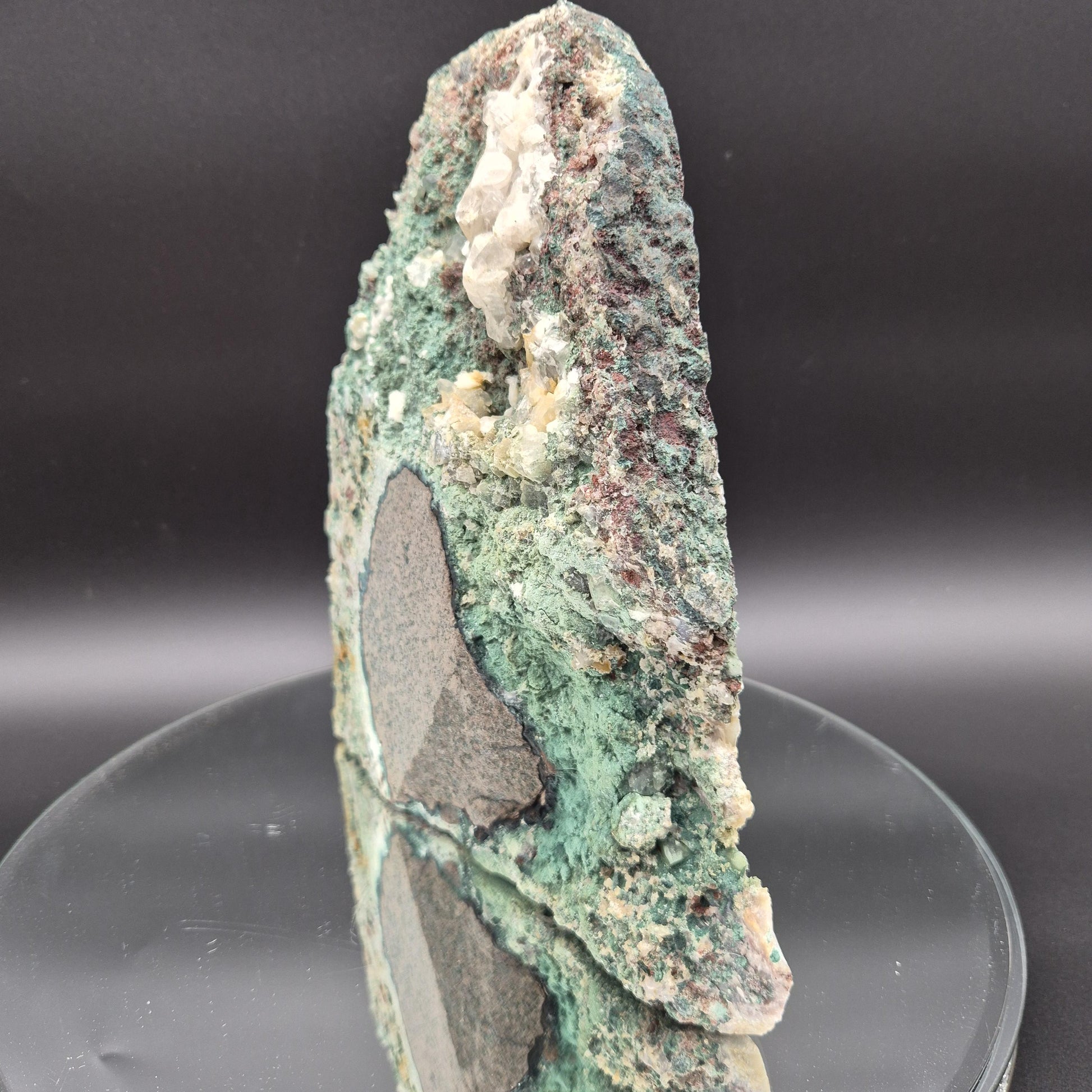 AAA Druzy Amethyst Blue Agate Cut Base UV Reactive Calcite Natural Back Brazil 8.19 lbs Crystal Hoarder