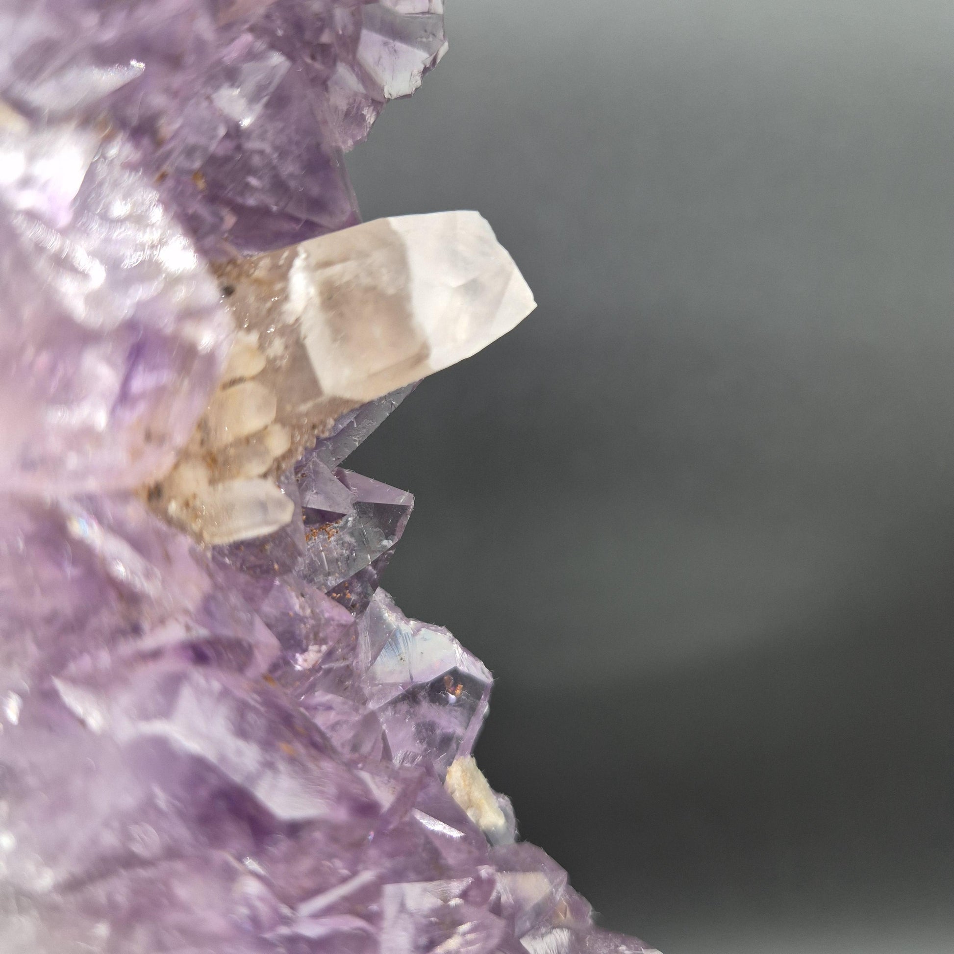 Super Rare Amethyst Portal with UV Calcite Sugar Hematite Blue Agate Brazil 5.13 lbs 10.5x7.5x1.5 Collector Crystal Crystal Hoarder