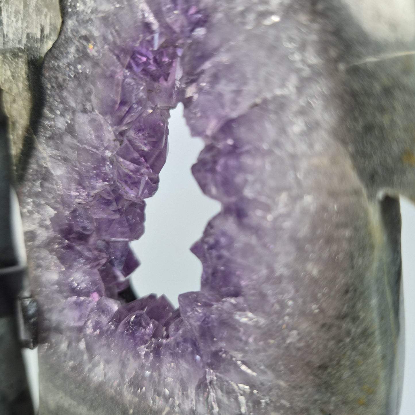 One of a Kind Amethyst Portal Wings with Green Jasper & Calcite - 2.61 lbs Brazilian Crystal Crystal Hoarder
