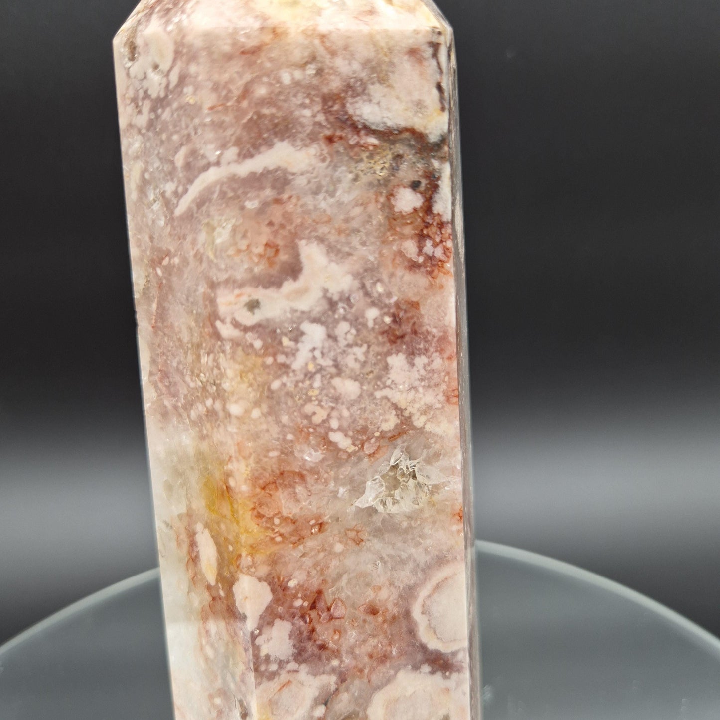 Pink Amethyst Flower Tower – Polished Crystal Point – 3.4 lb 9" Display Specimen Crystal Hoarder