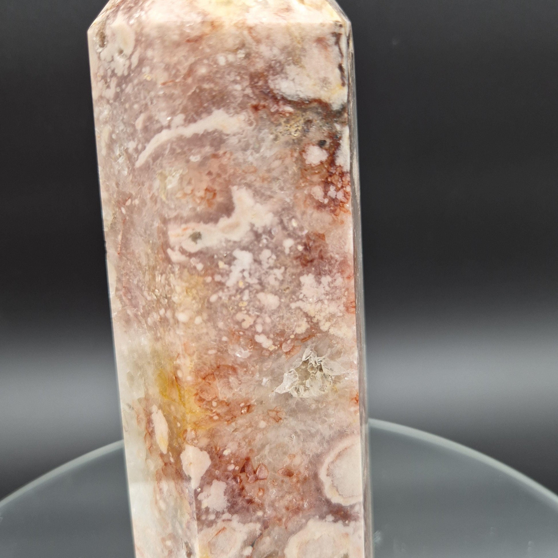 Pink Amethyst Flower Tower – Polished Crystal Point – 3.4 lb 9" Display Specimen Crystal Hoarder